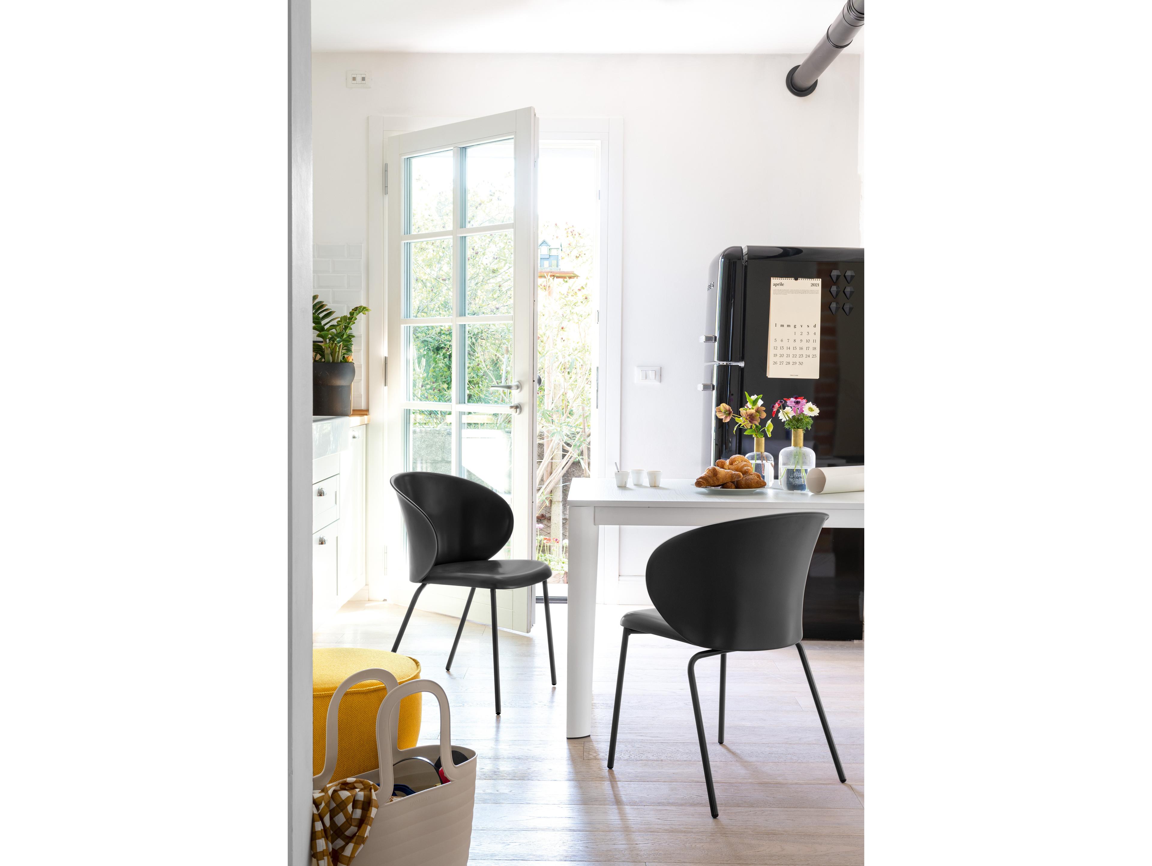 Connubia Tuka Black Armless Dining Chair