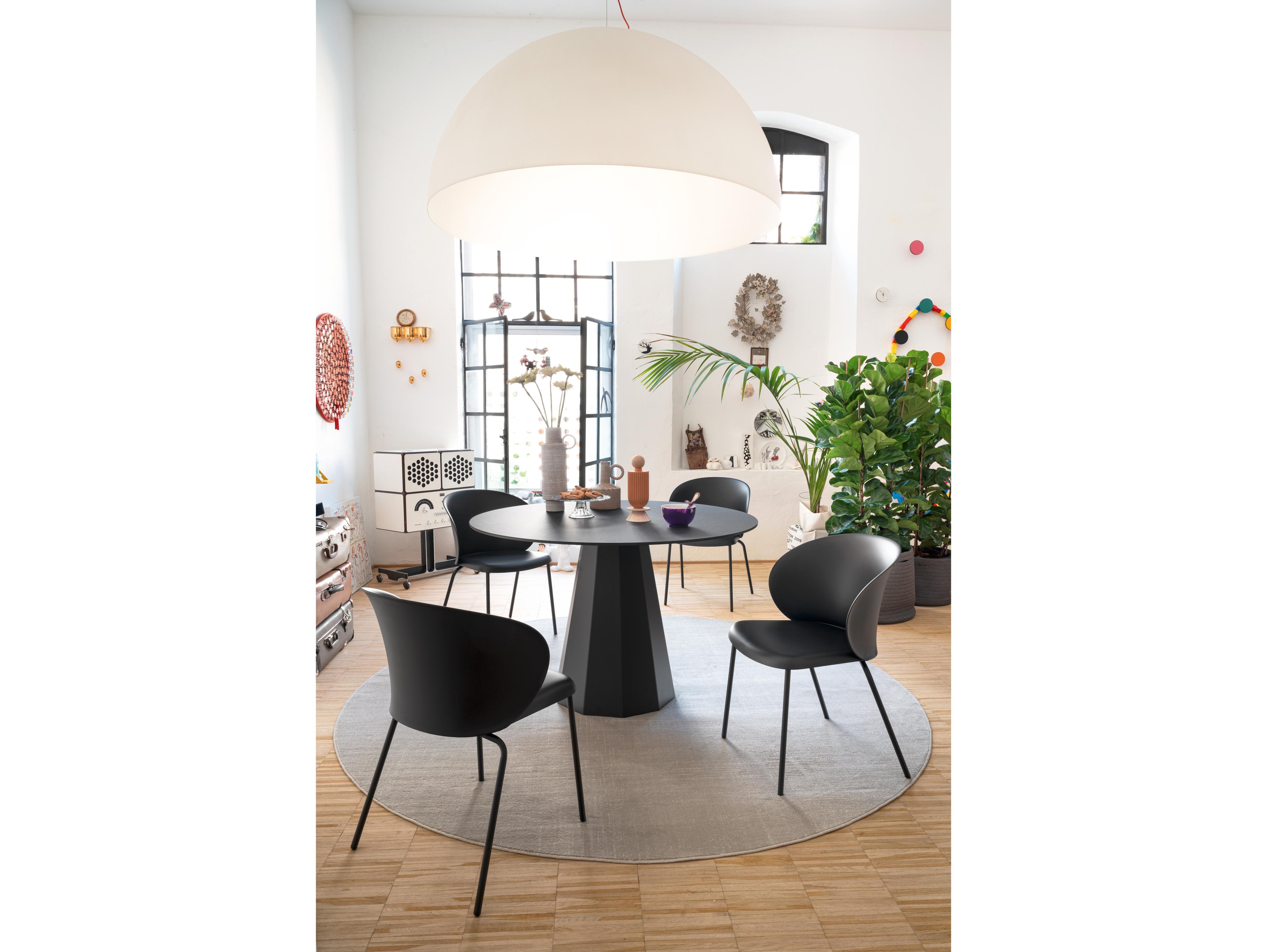 Connubia Tuka Black Armless Dining Chair