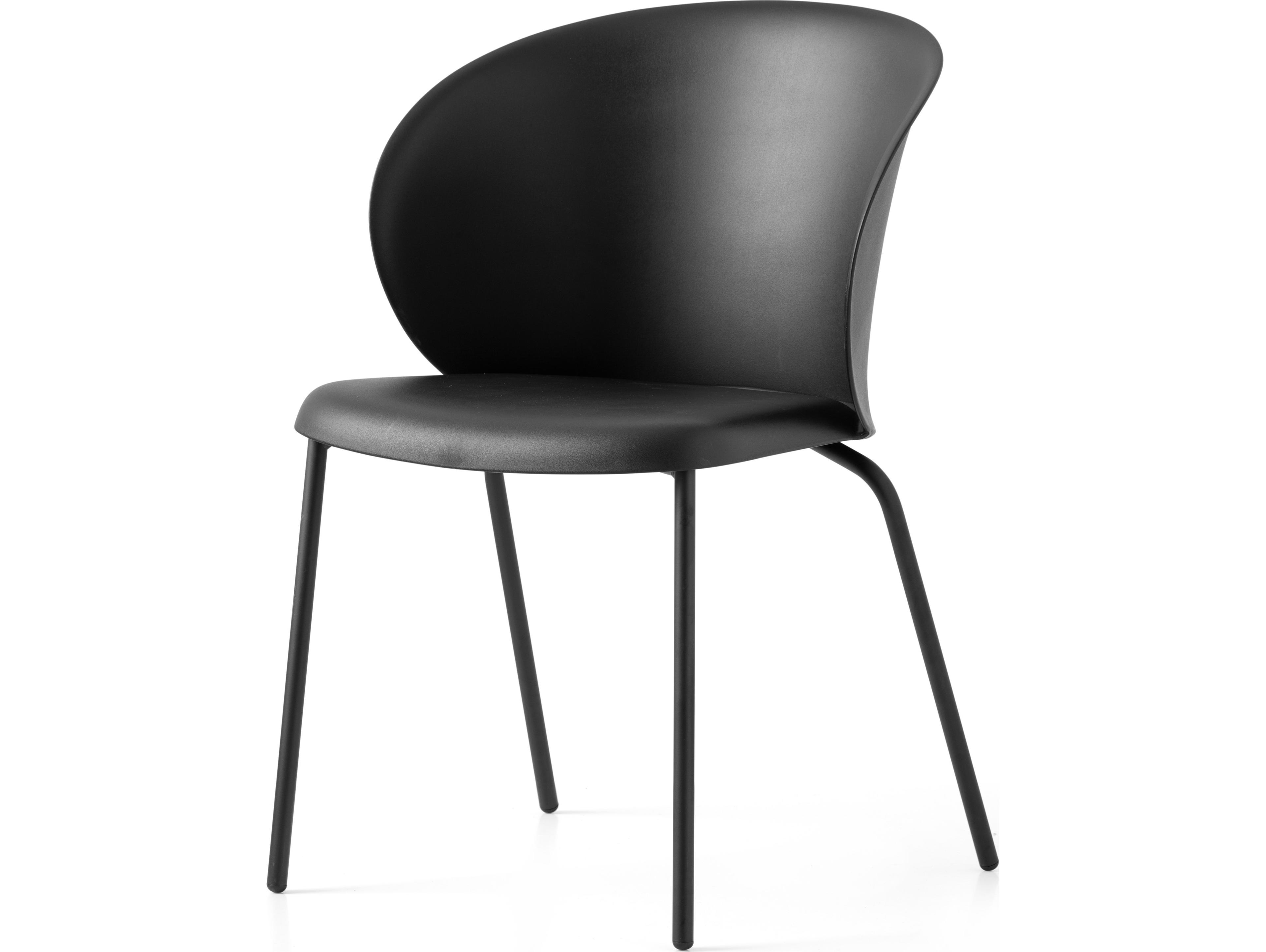 Connubia Tuka Black Armless Dining Chair