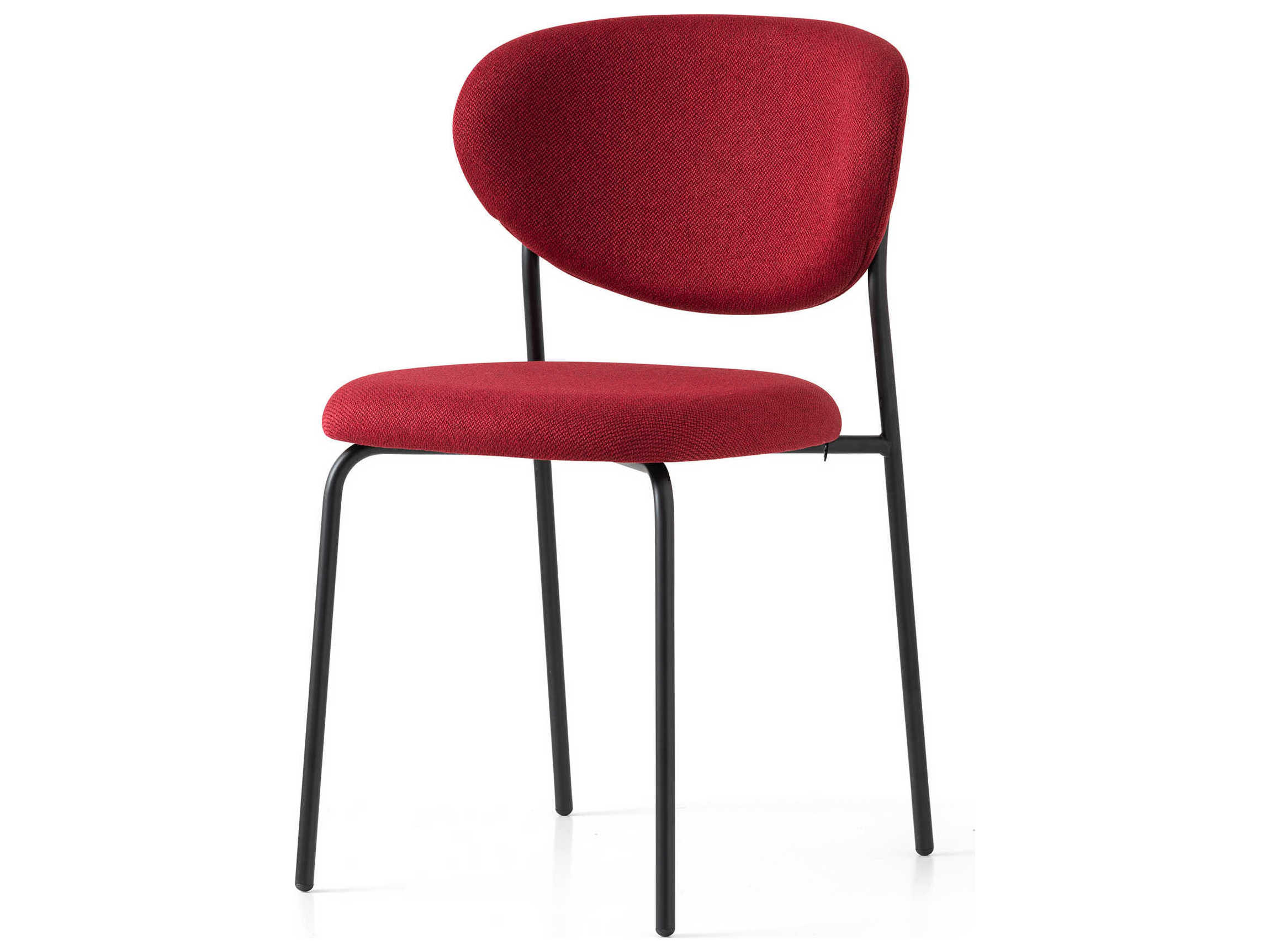 Connubia Tuka Black Upholstered Armless Dining Chair