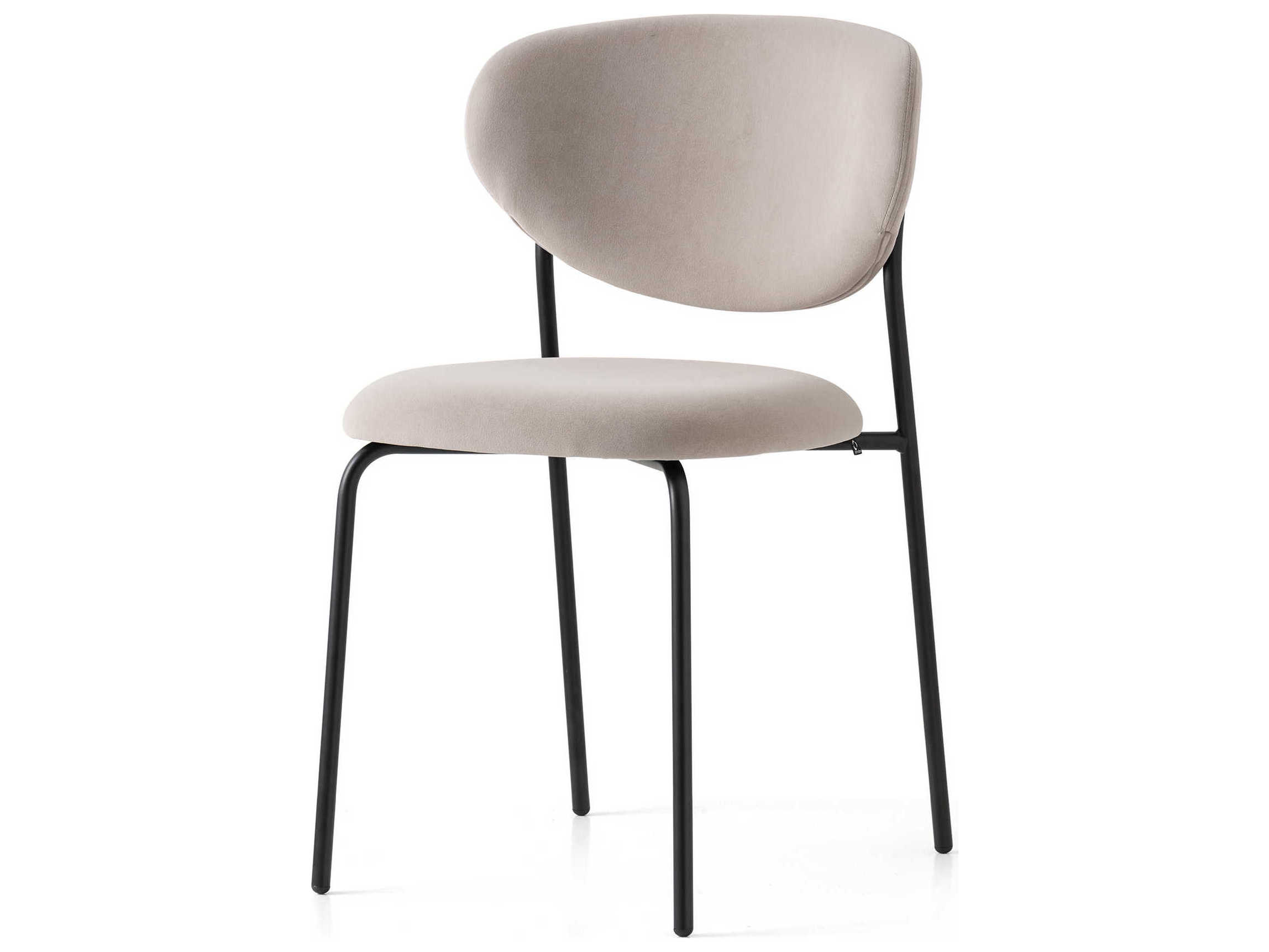 Connubia Tuka Black Upholstered Armless Dining Chair