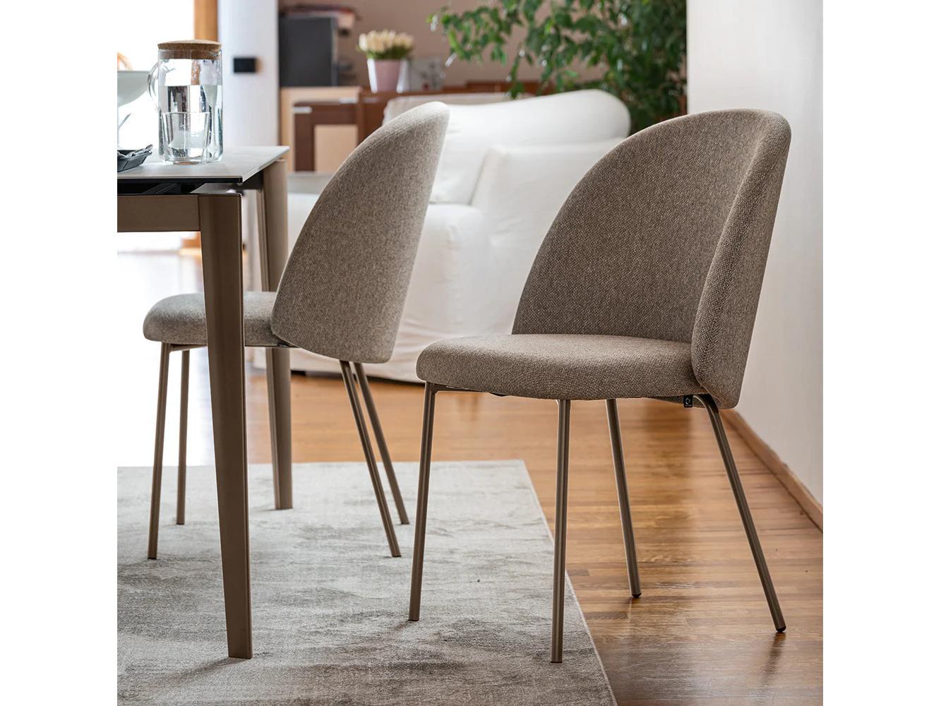 Connubia Tuka Mid Black Upholstered Armless Dining Chair