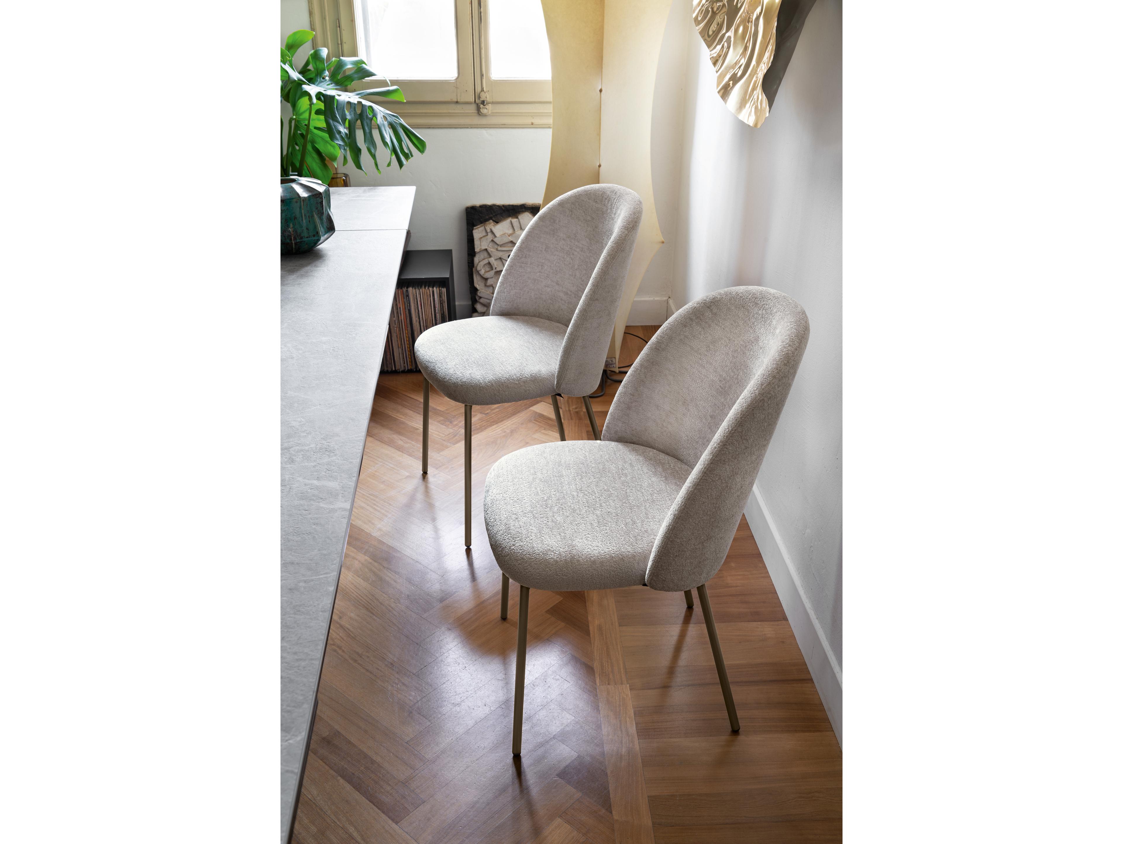 Connubia Tuka Mid Black Upholstered Armless Dining Chair