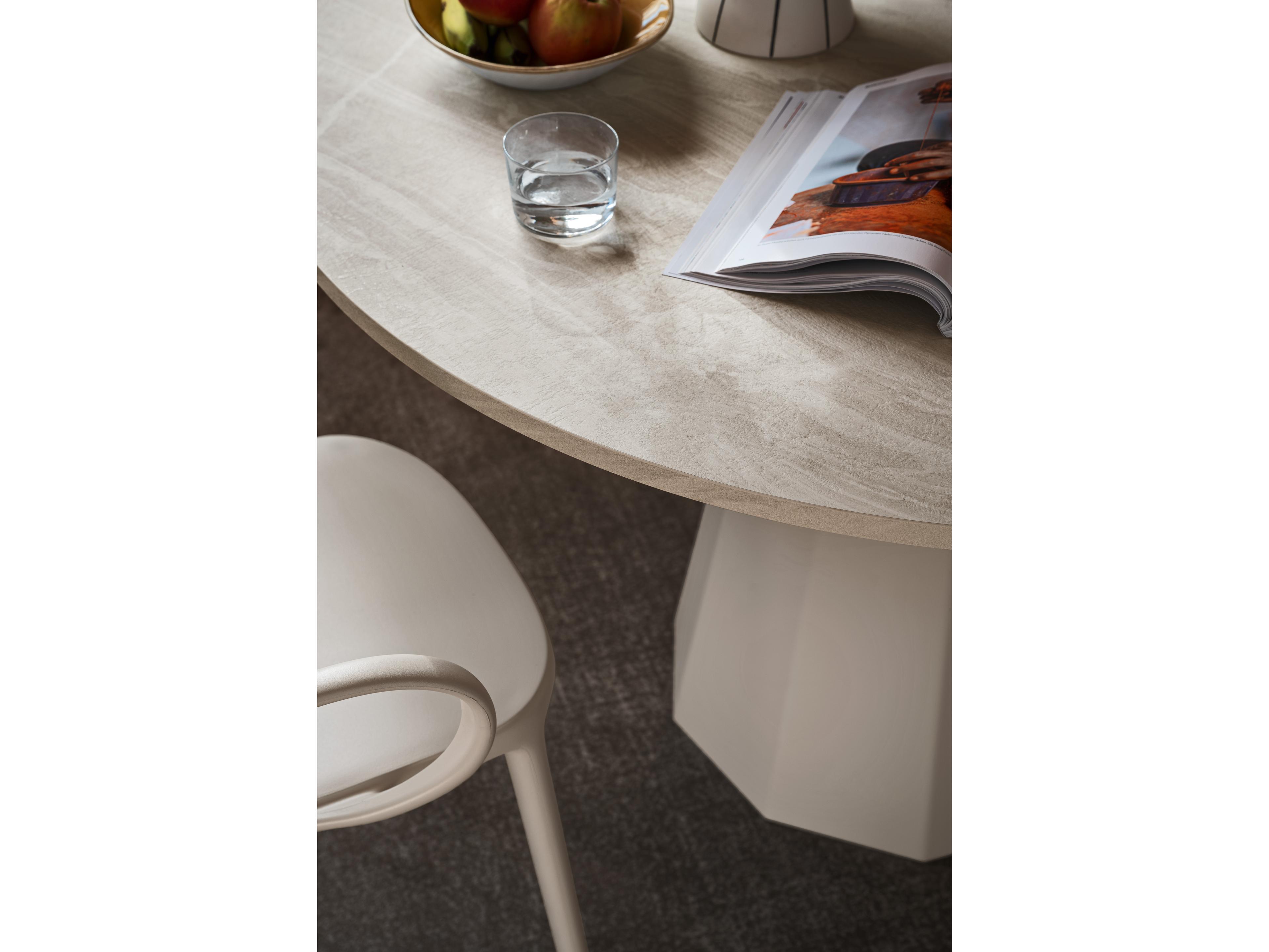 Connubia Dix Round Ceramic Dining Table