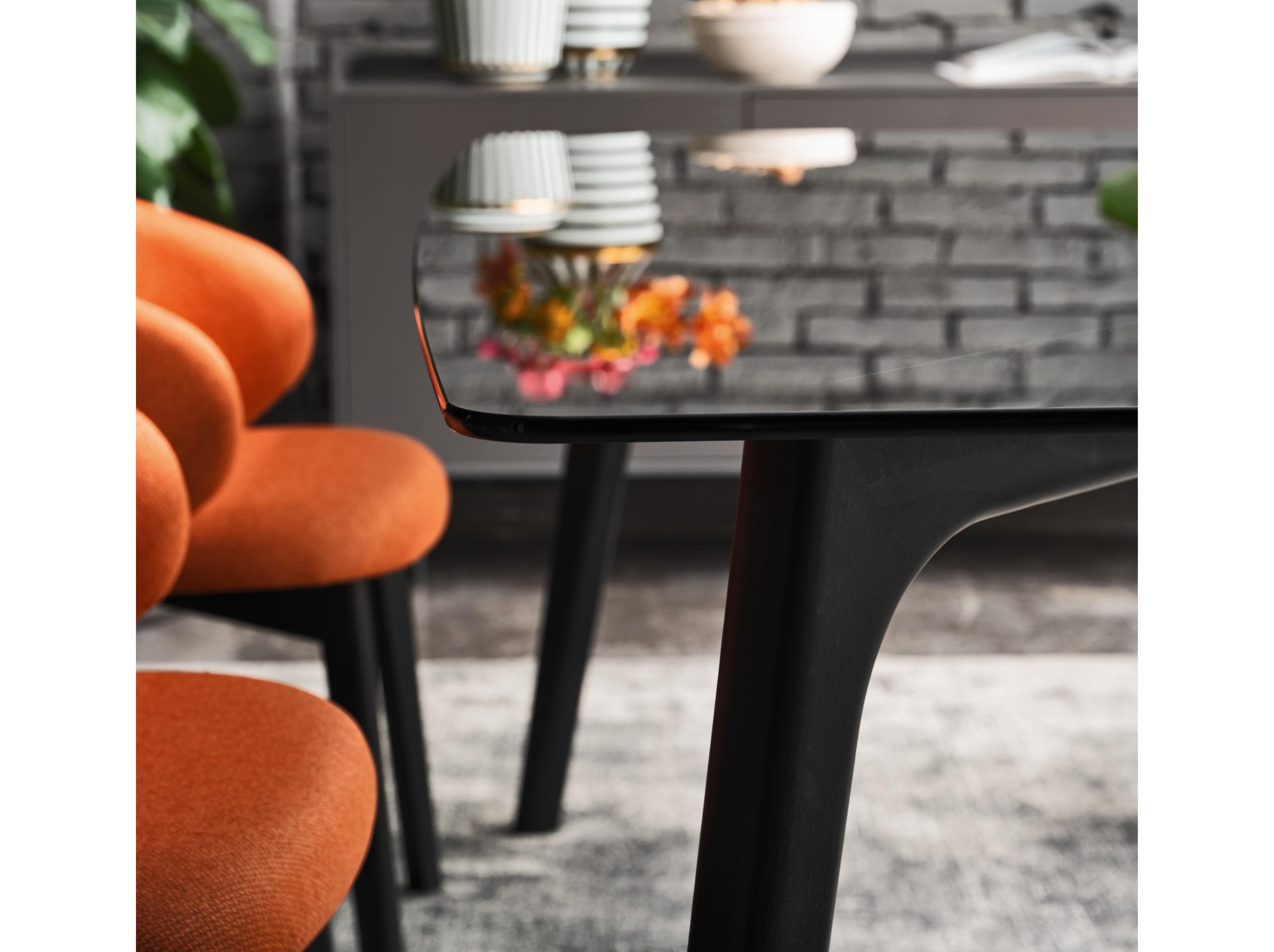 Connubia Pod Rectangular Glass Dining Table