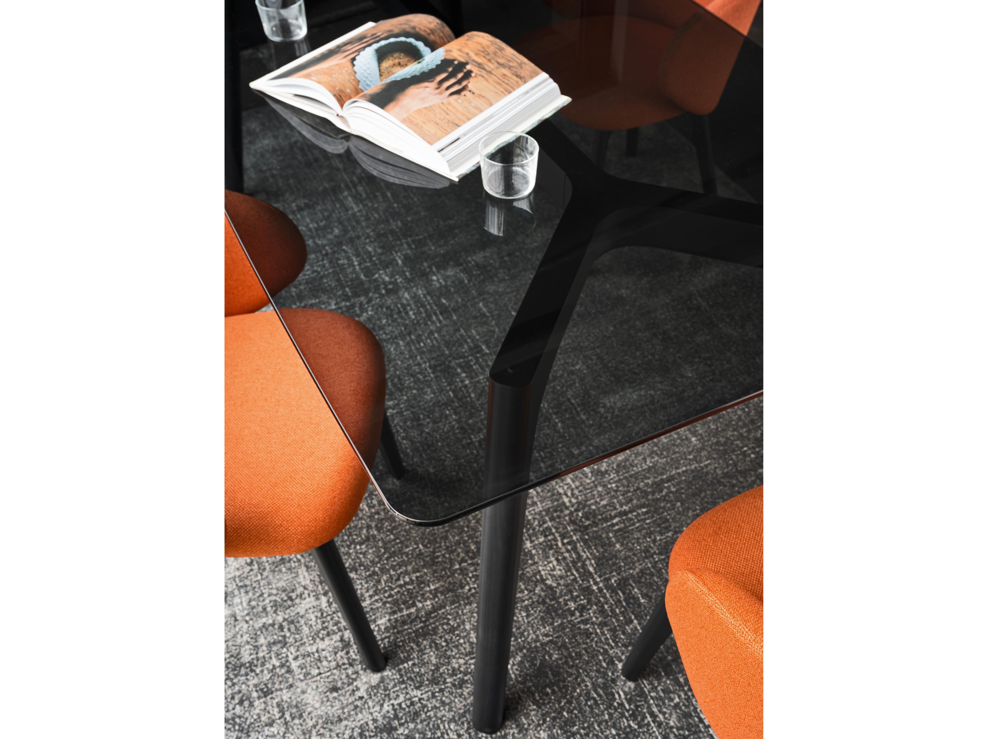 Connubia Pod Rectangular Glass Dining Table