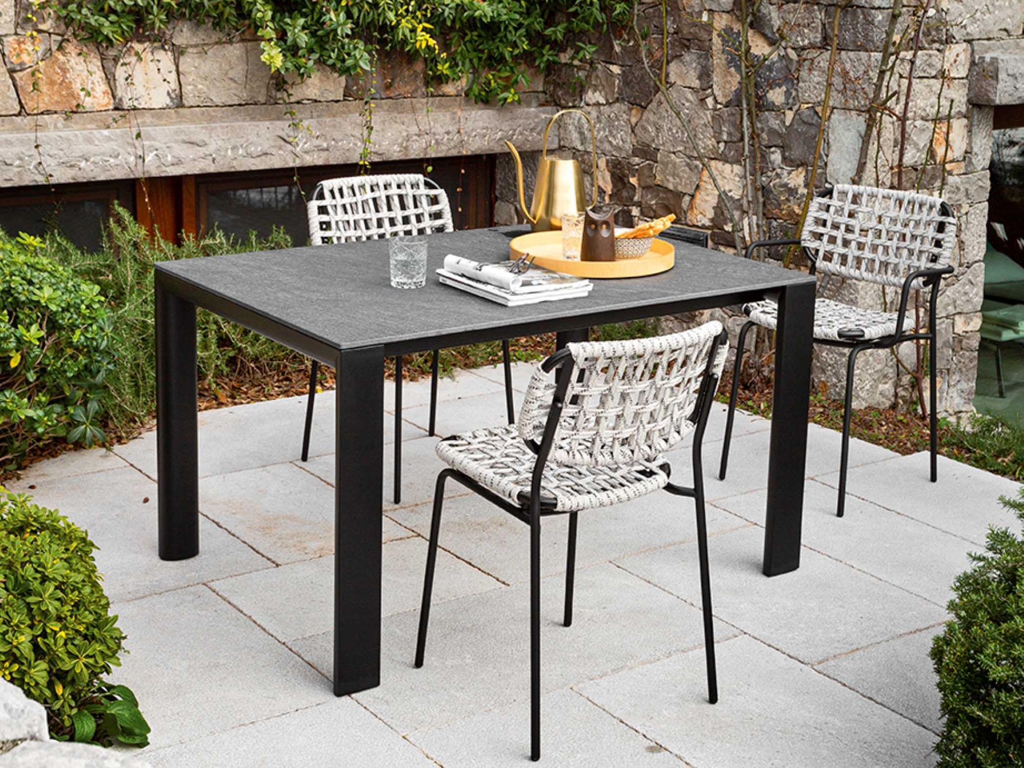 Connubia Outdoor Yo Matt Black / Sand Metal Rope Dining Chair