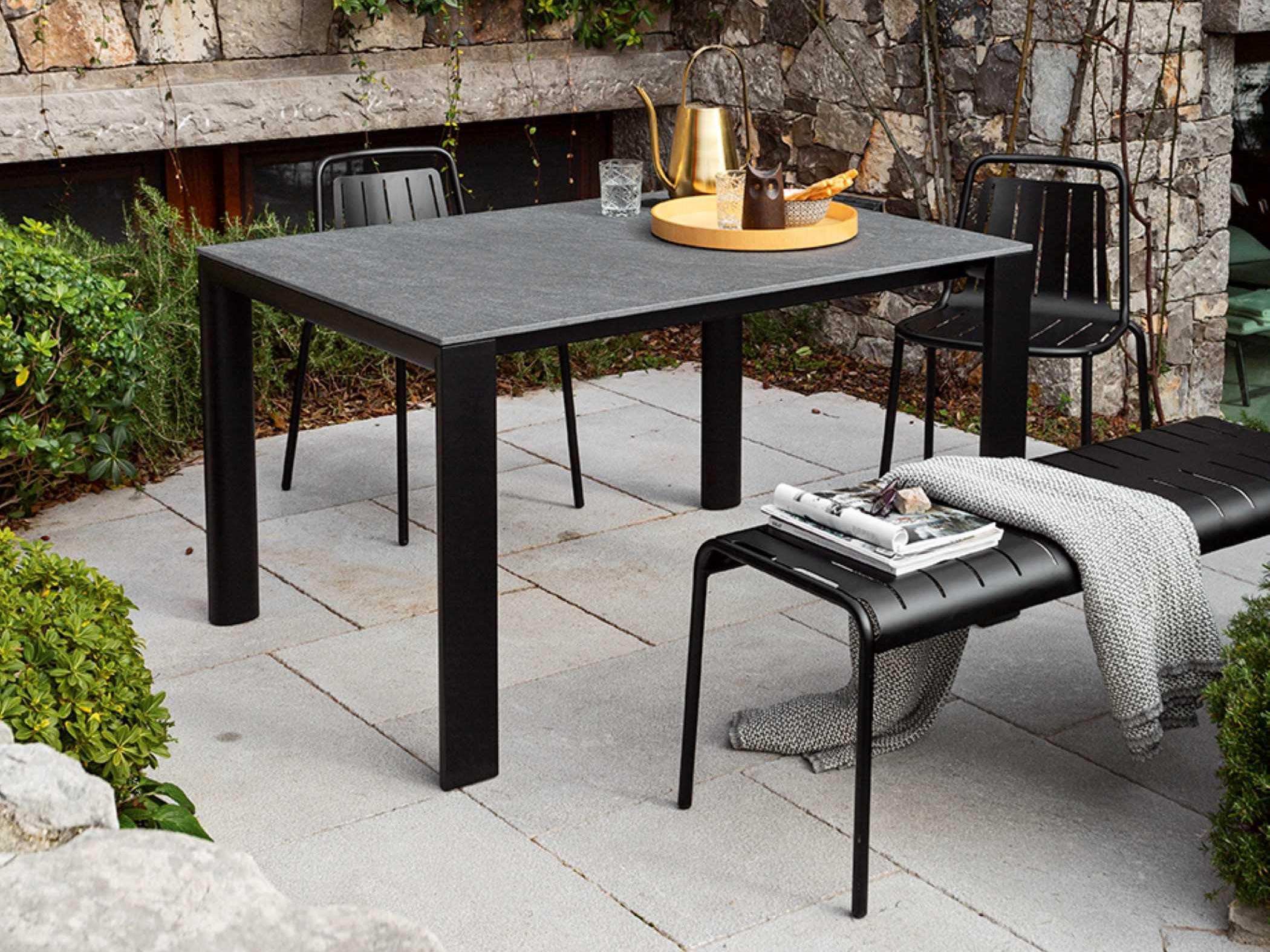 Connubia Outdoor Easy Matt Black Metal Dining Chair