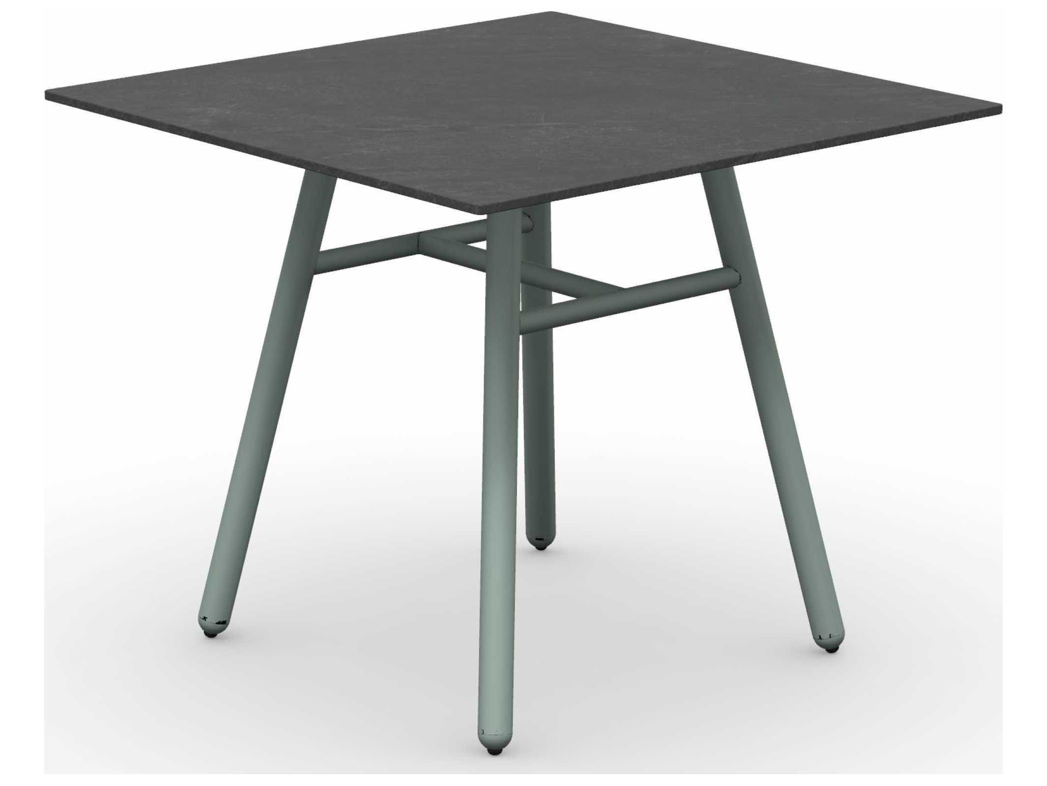Connubia Outdoor Yo Matt Thyme Green / Cardoso Black Aluminum Ceramic Square Dining Table