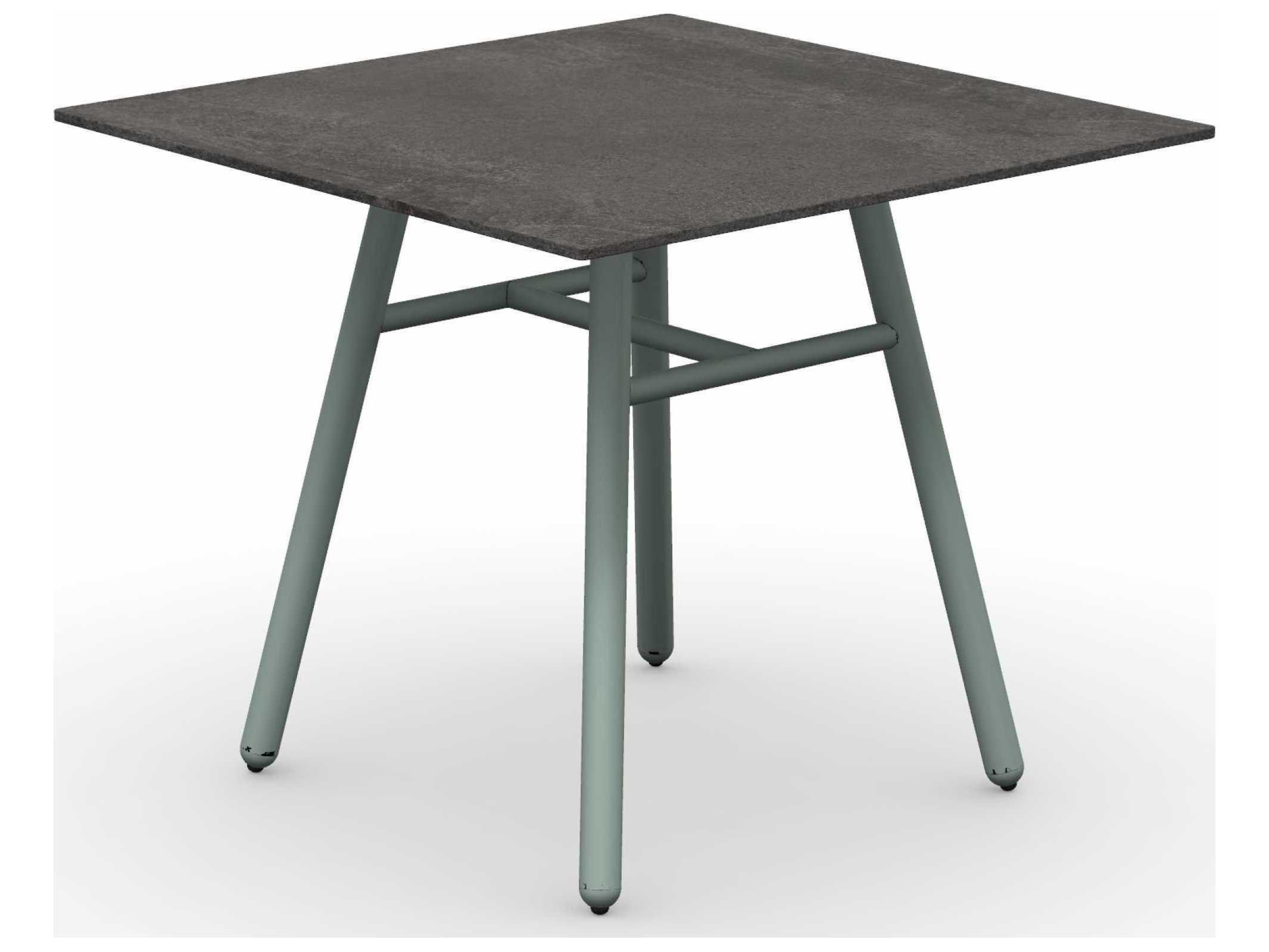 Connubia Outdoor Yo Matt Thyme Green / Porphyry Brown Aluminum Ceramic Square Dining Table