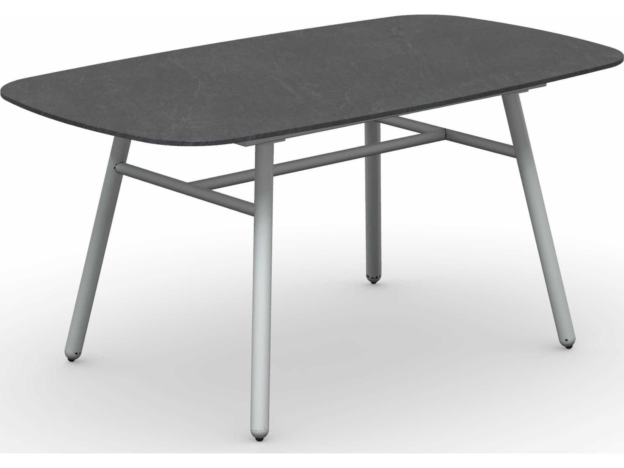 Connubia Outdoor Yo Matt Optic White / Cardoso Black Aluminum Ceramic Rectangular Dining Table