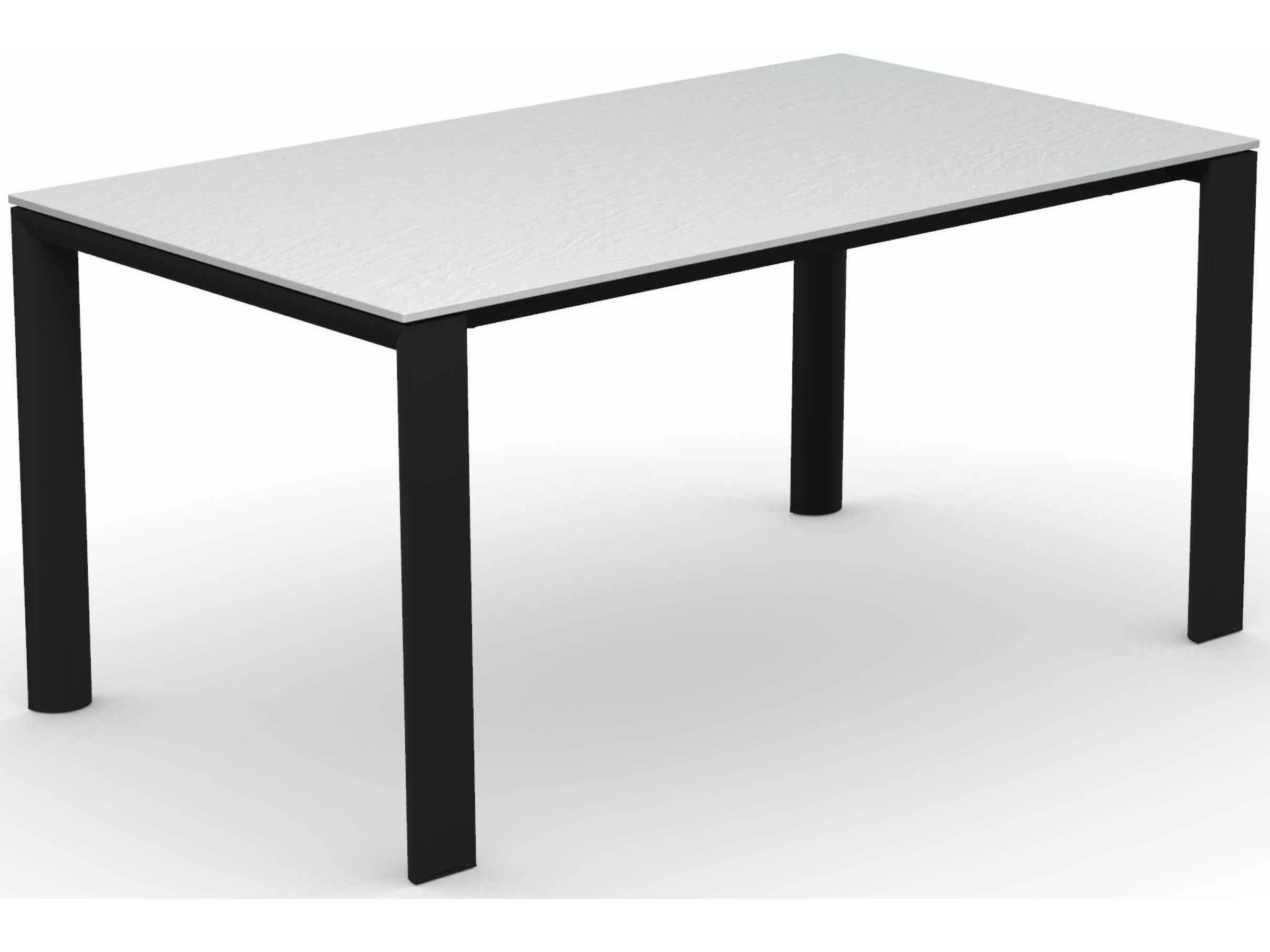 Connubia Outdoor Dorian Matt Black / Slate White Resin Metal Ceramic Rectangular Dining Table