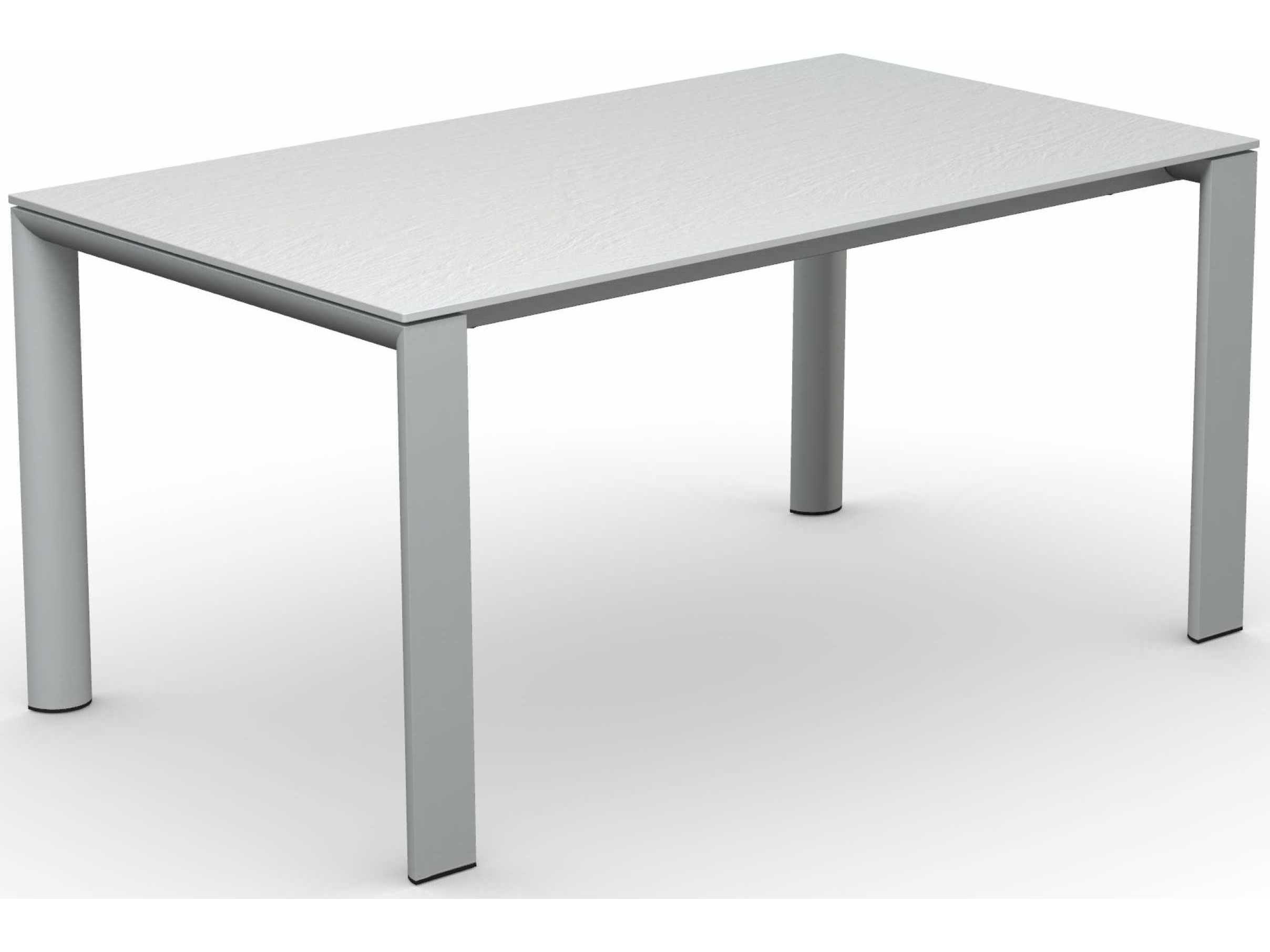 Connubia Outdoor Dorian Matt Optic White / Slate Metal Ceramic Rectangular Dining Table