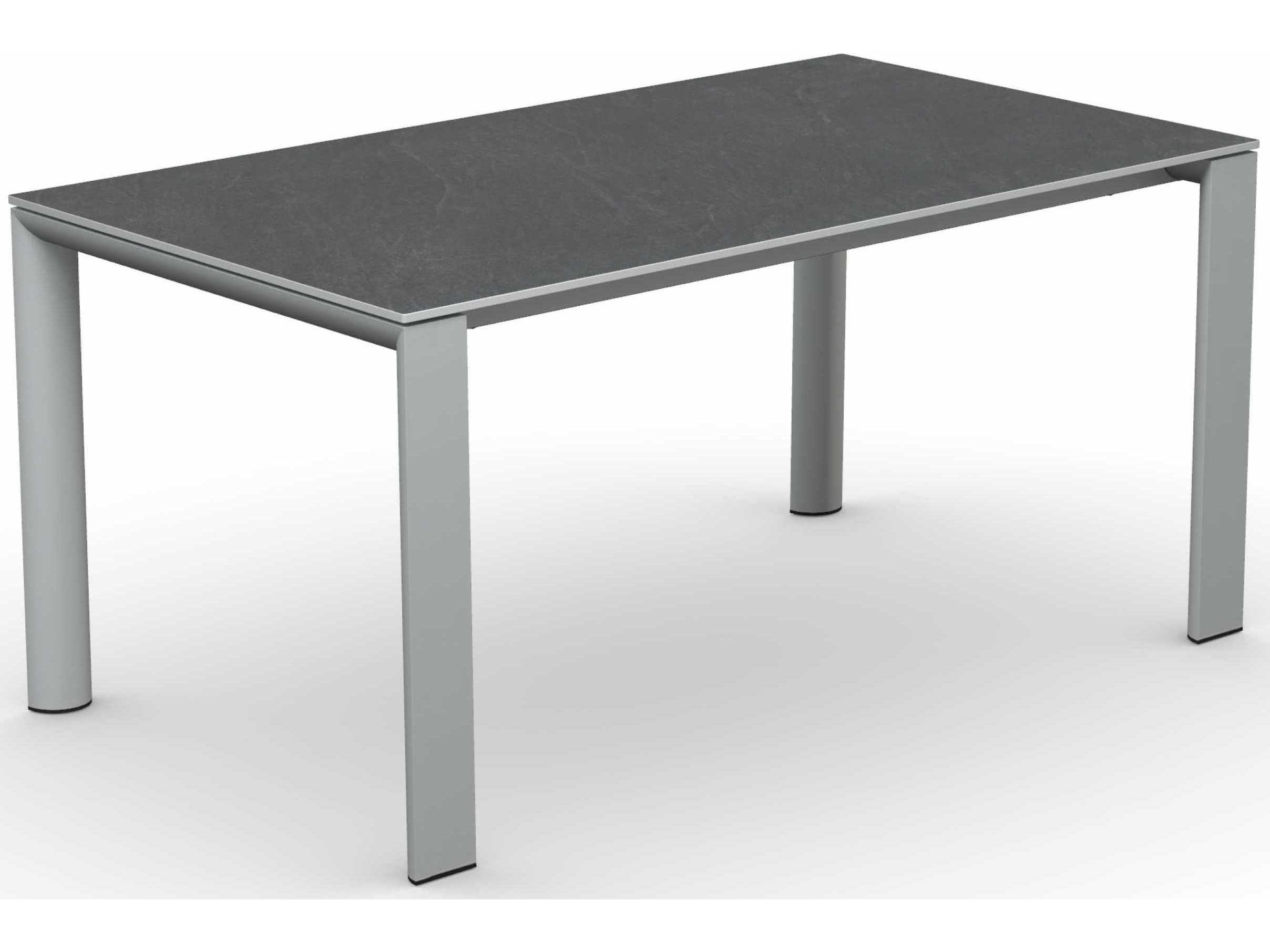 Connubia Outdoor Dorian Matt Optic White / Cardoso Black Resin Metal Ceramic Rectangular Dining Table