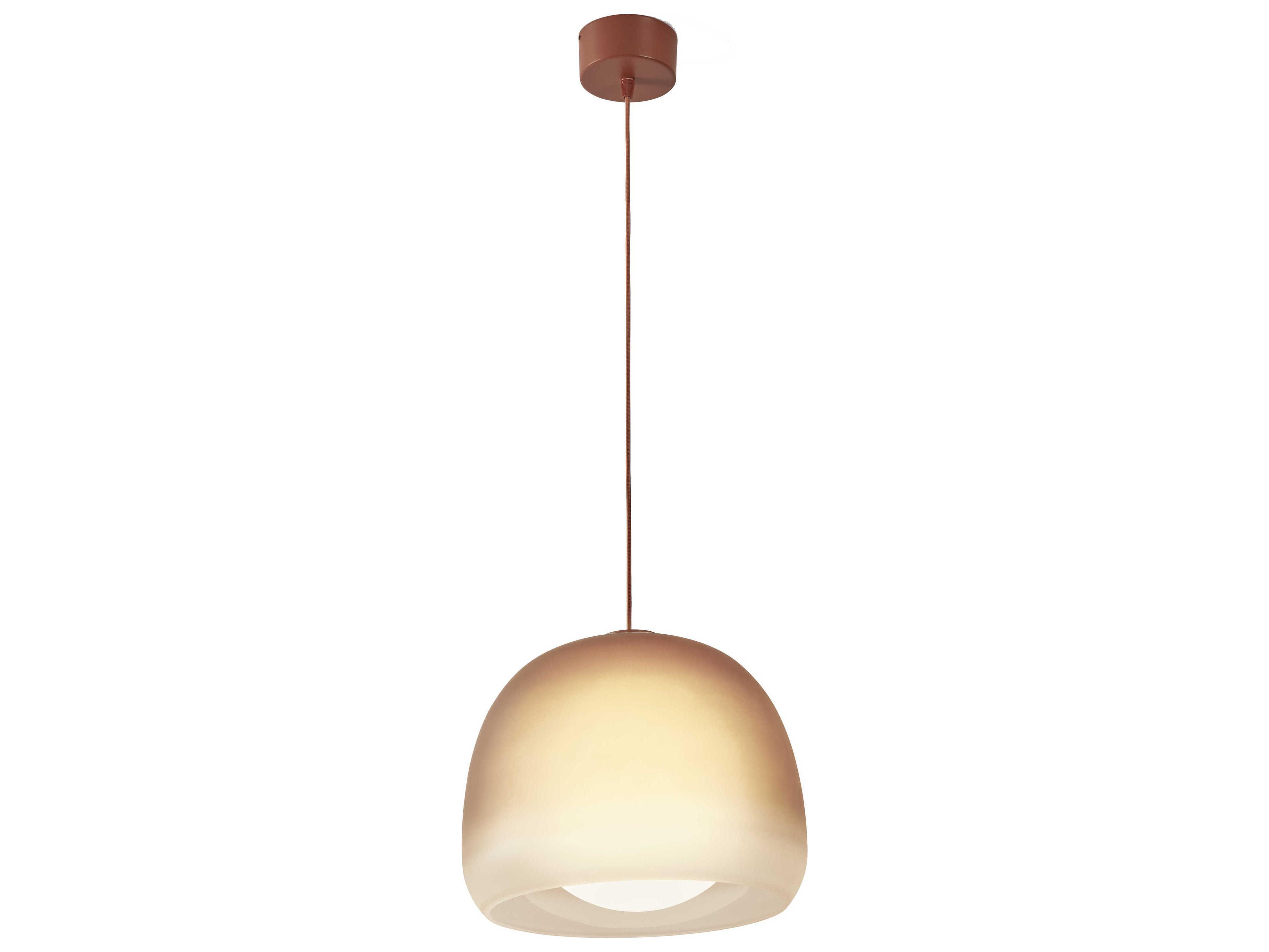 Carpyen Medusa 1-Light Terracota Orange Dome Mini Pendant