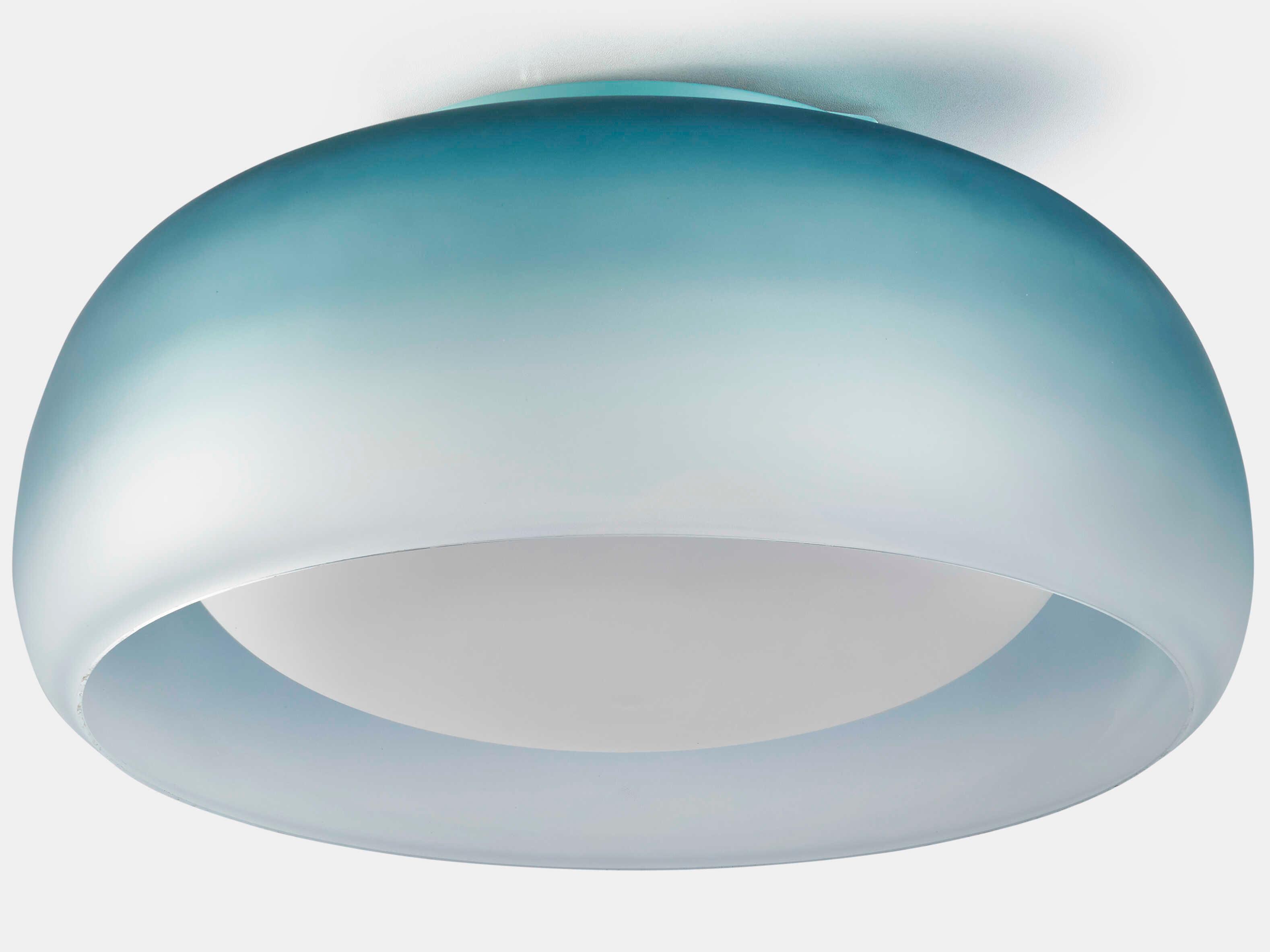 Carpyen Medusa 2-Light Azul Blue Dome Flush Mount