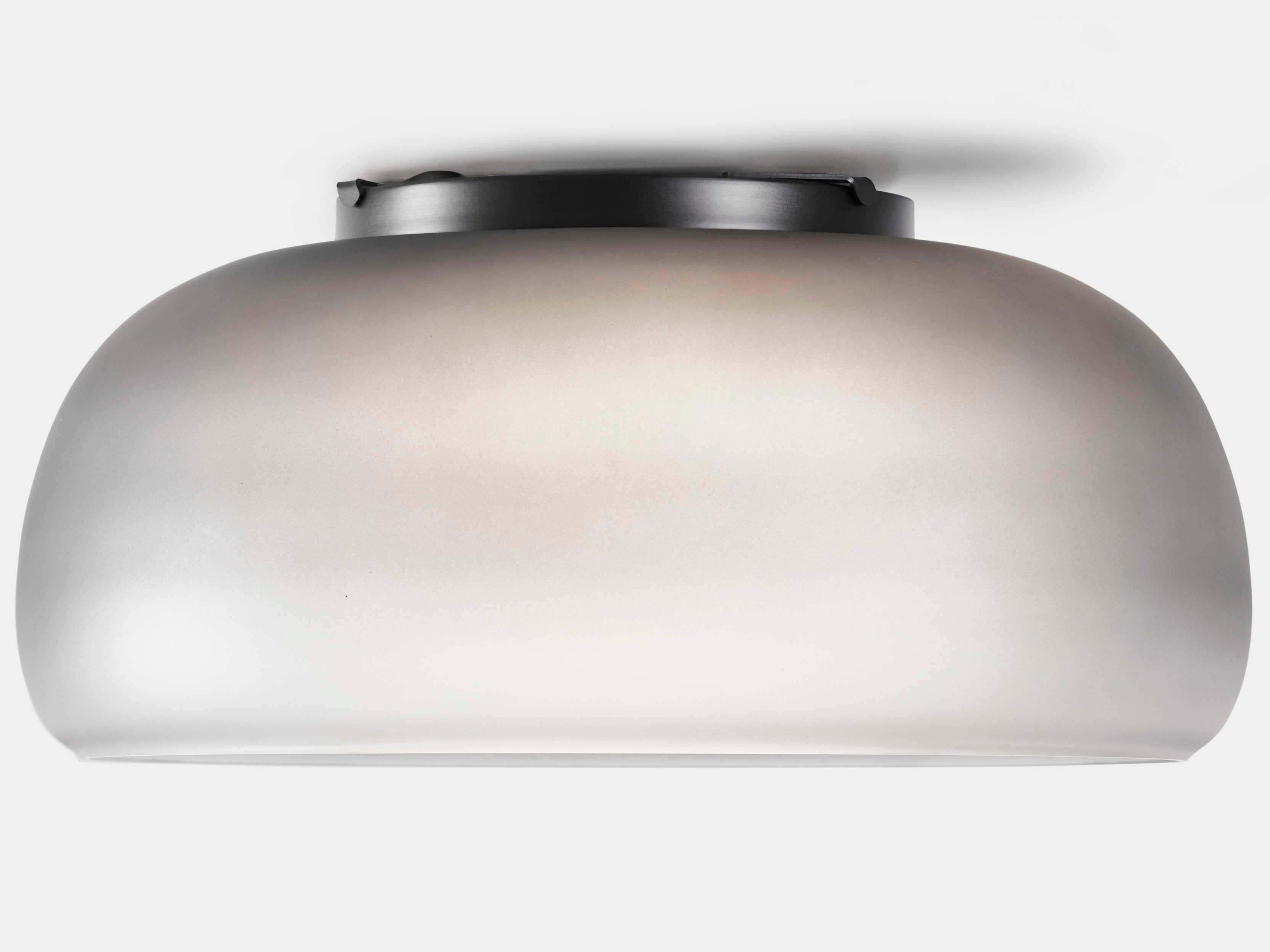 Carpyen Medusa 2-Light Black Dome Flush Mount