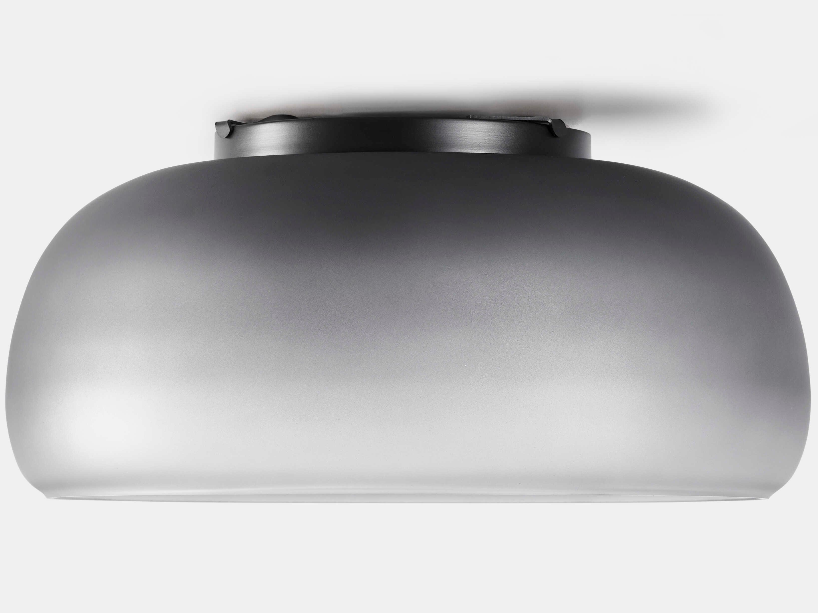 Carpyen Medusa 2-Light Black Dome Flush Mount