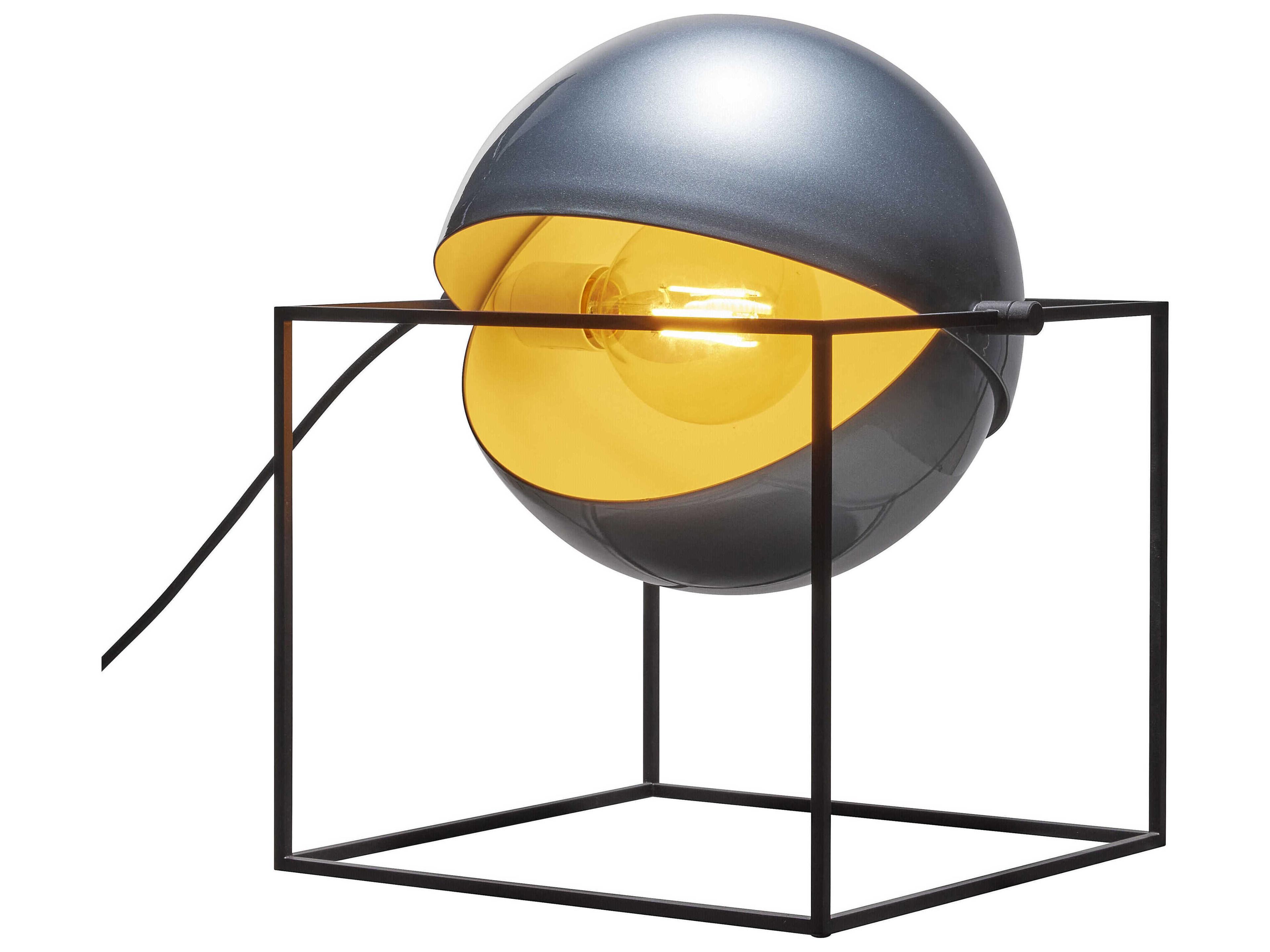 Carpyen El Cubo Metallic Blue Grey Table Lamp