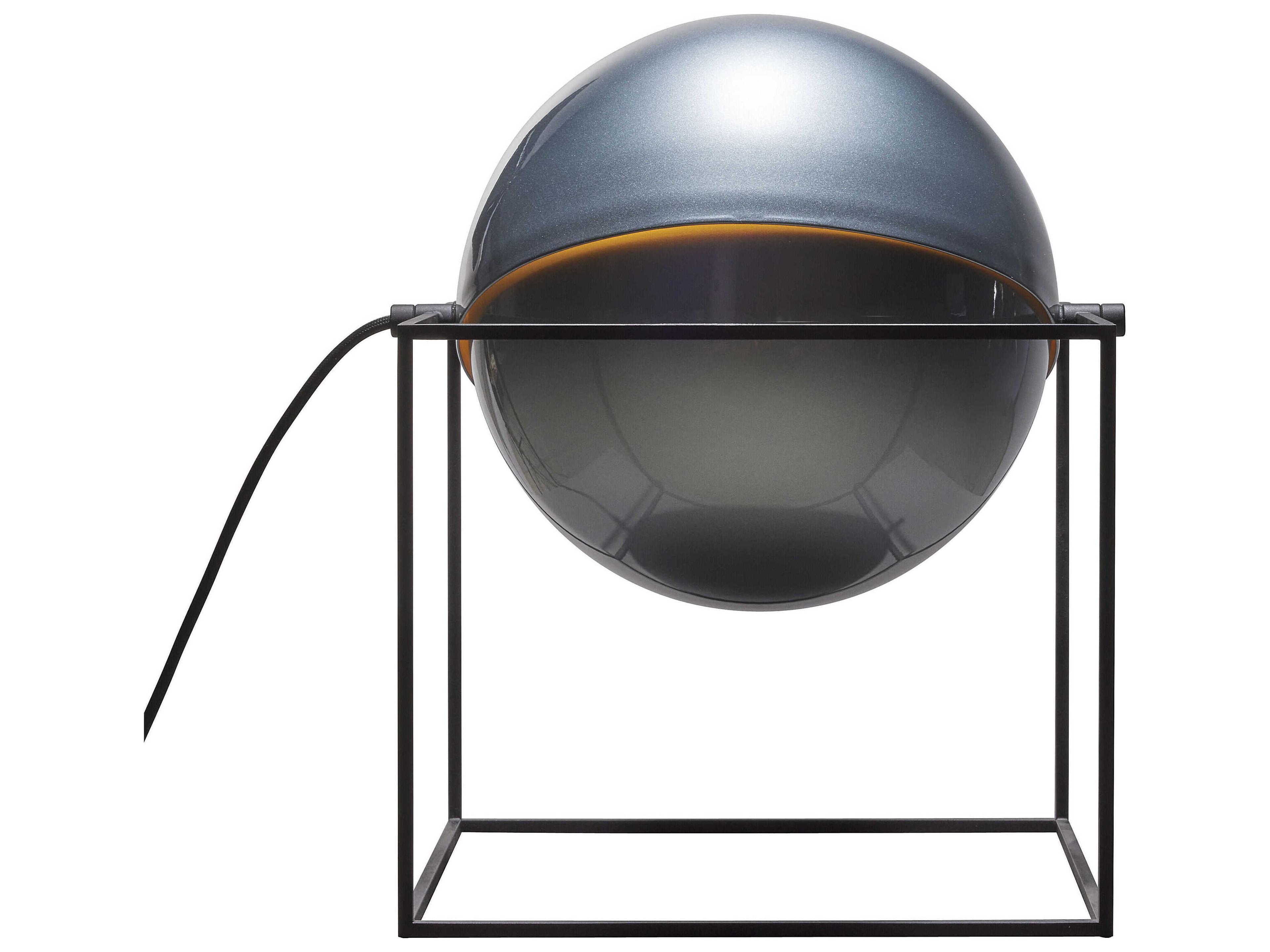 Carpyen El Cubo Metallic Blue Grey Table Lamp