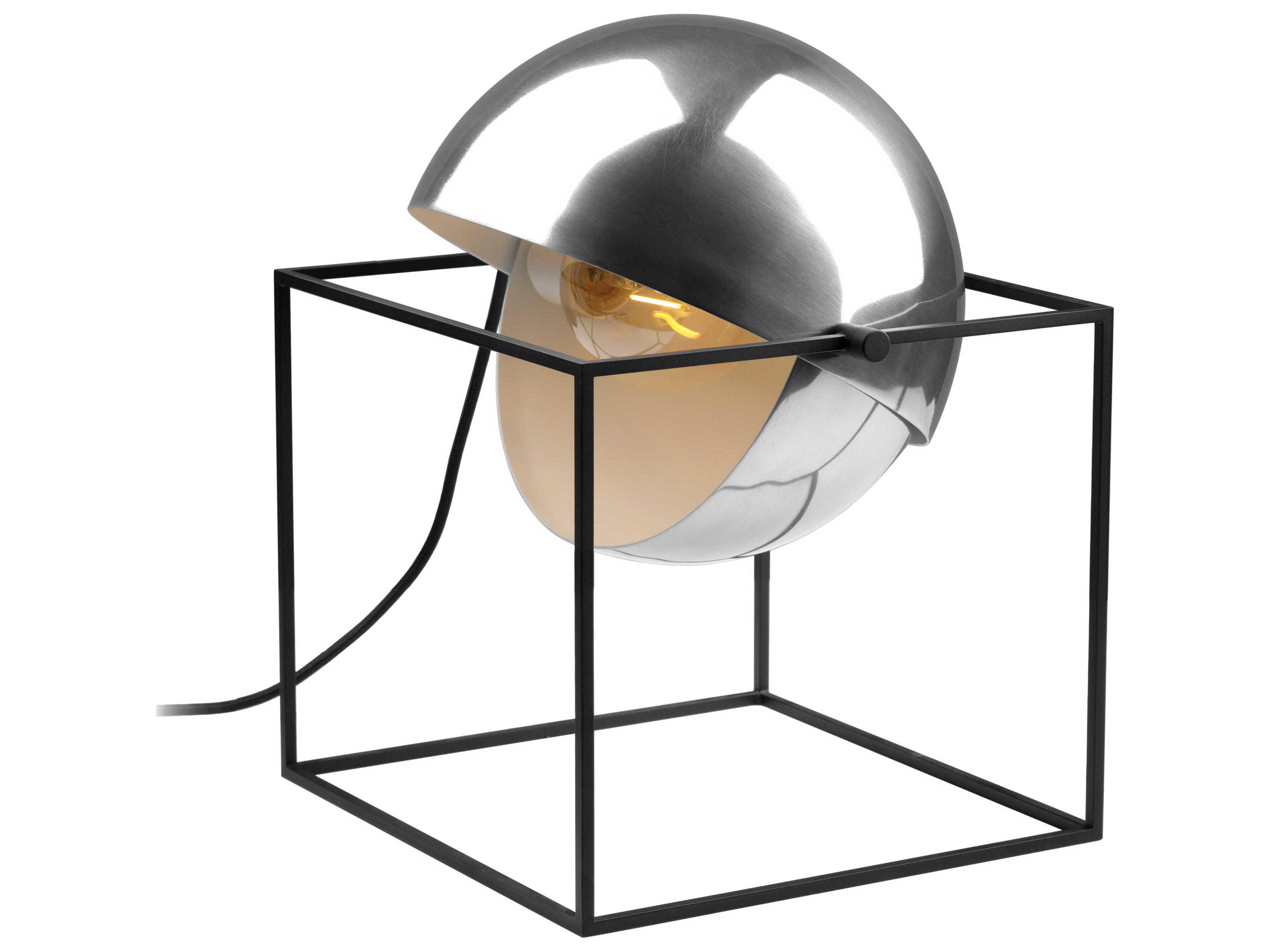 Carpyen El Cubo Metallic Chrome Table Lamp