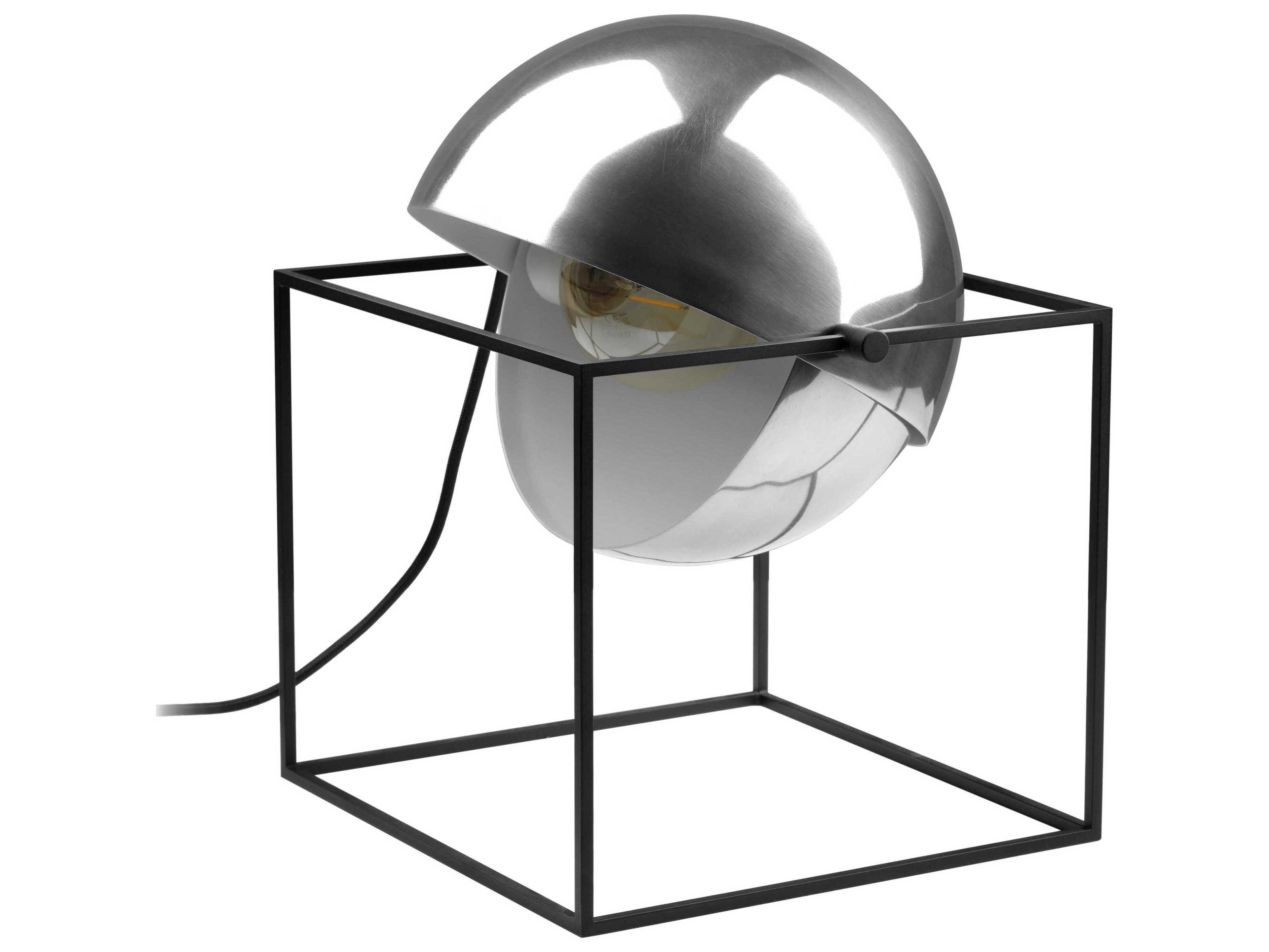 Carpyen El Cubo Metallic Chrome Table Lamp