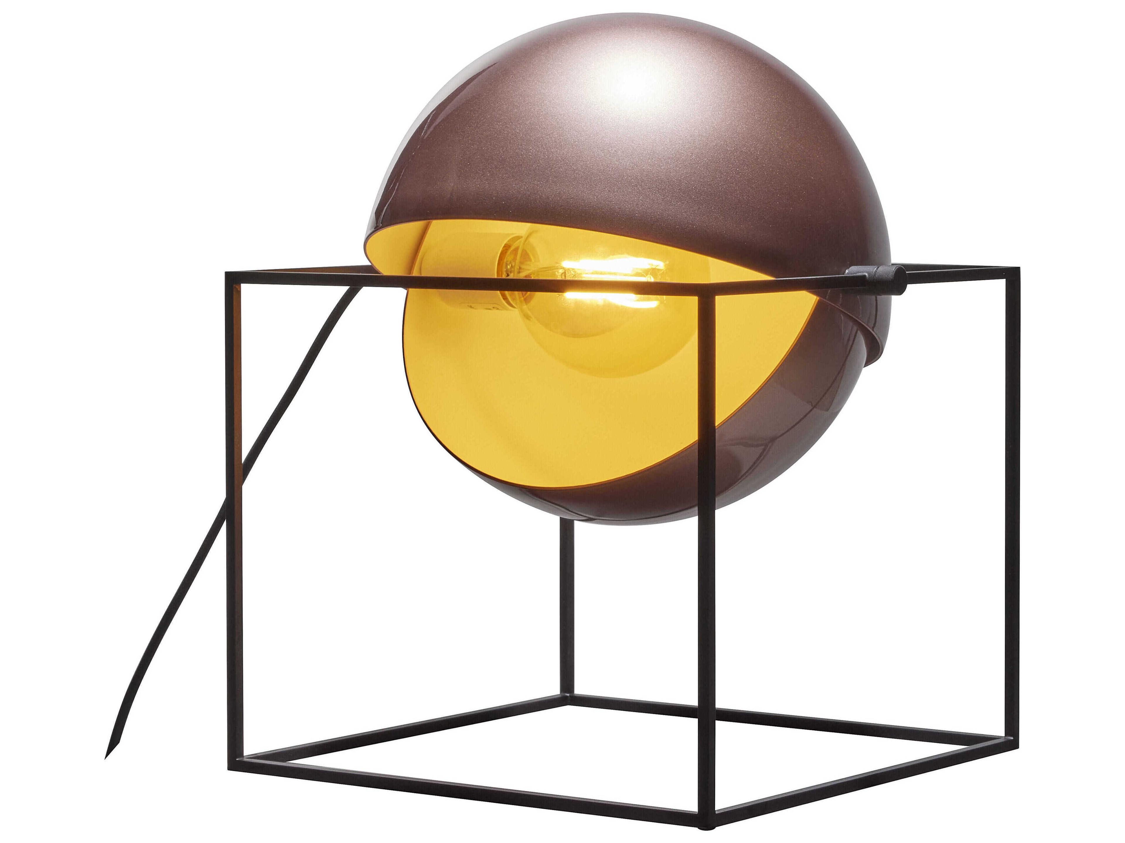 Carpyen El Cubo Metallic Sienna Brown Table Lamp