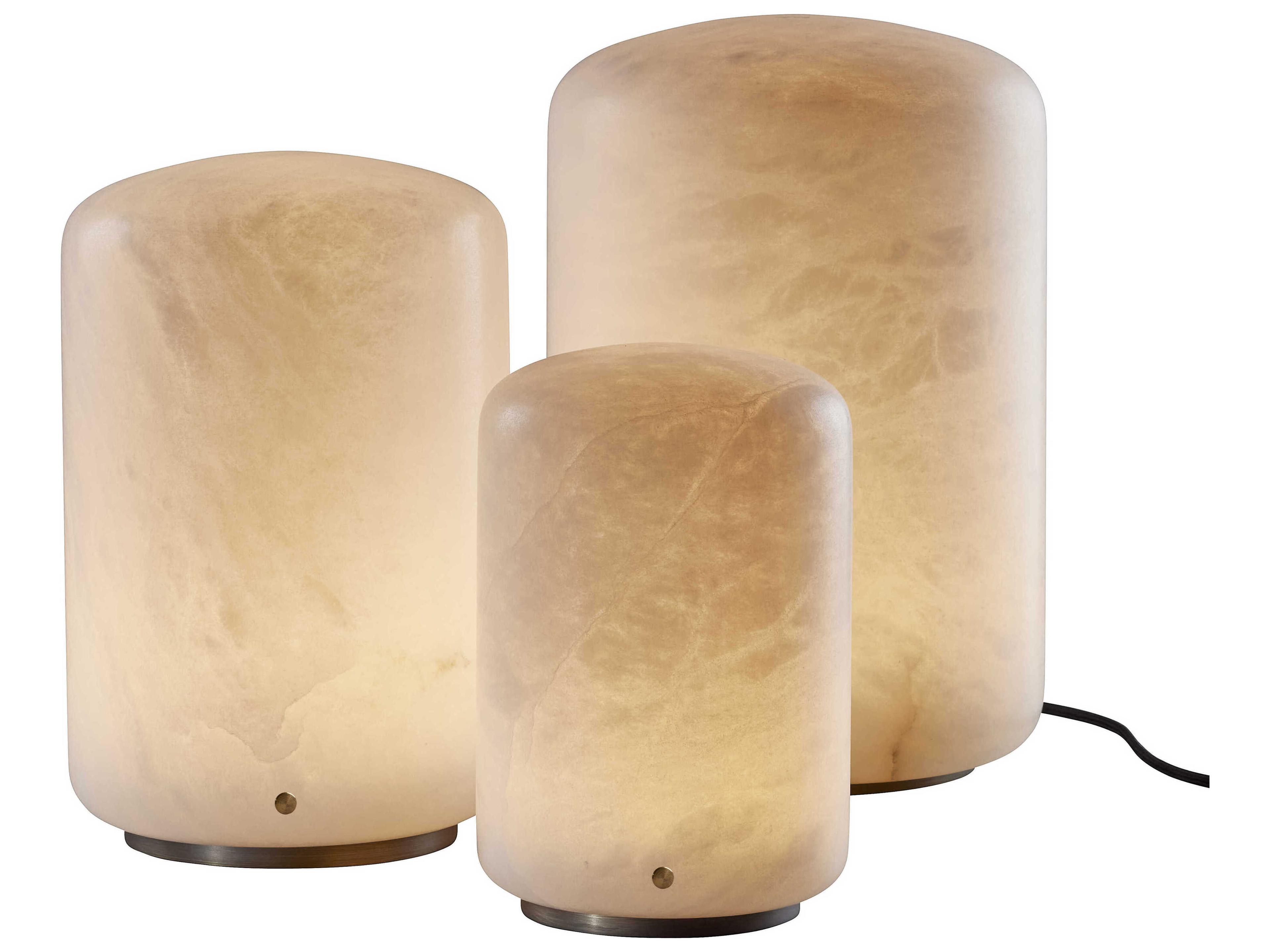 Carpyen Capsule Alabaster White Table Lamp