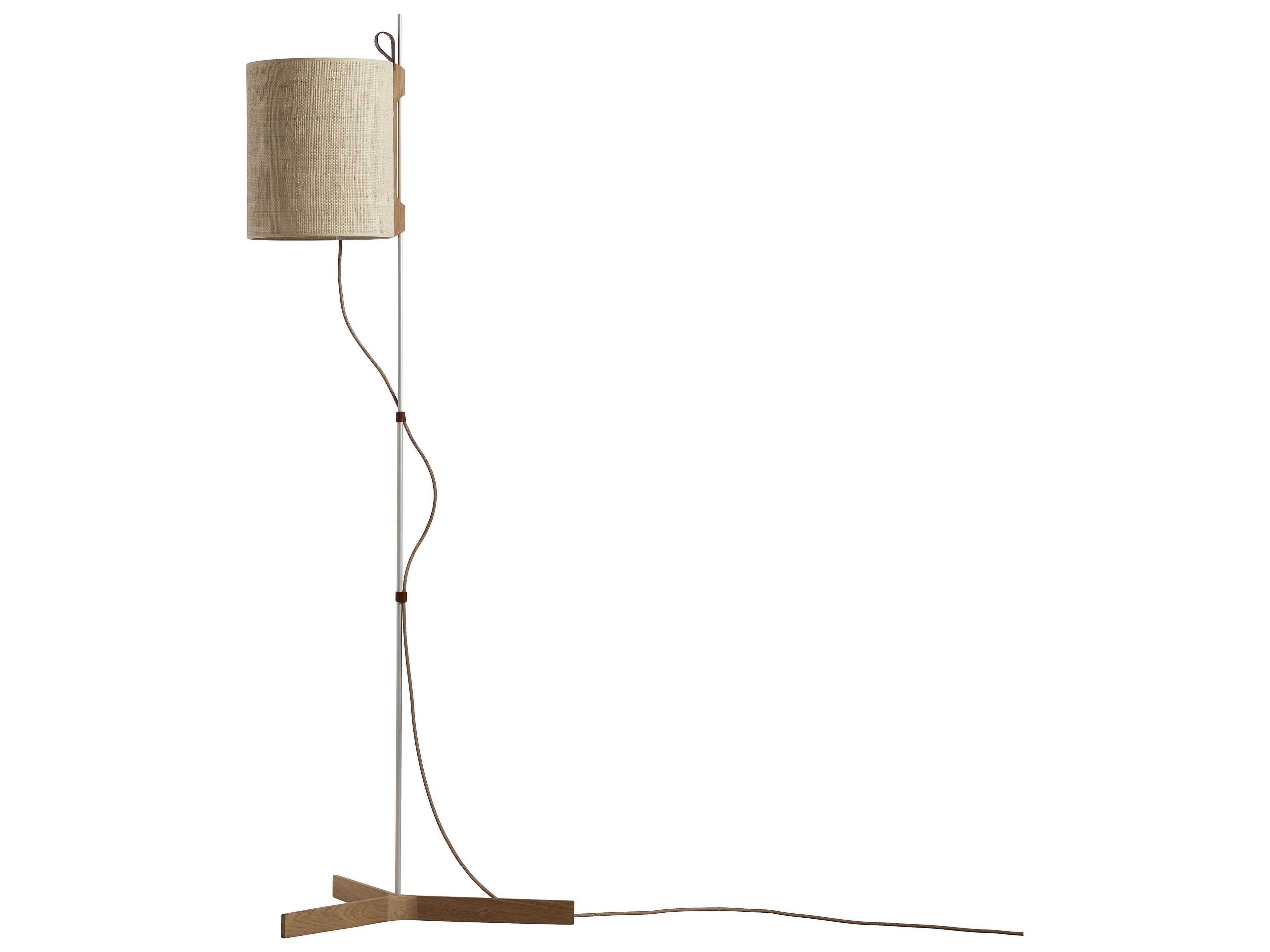 Carpyen Magnetic Natural Oak Saguran Fiber Brown Floor Lamp