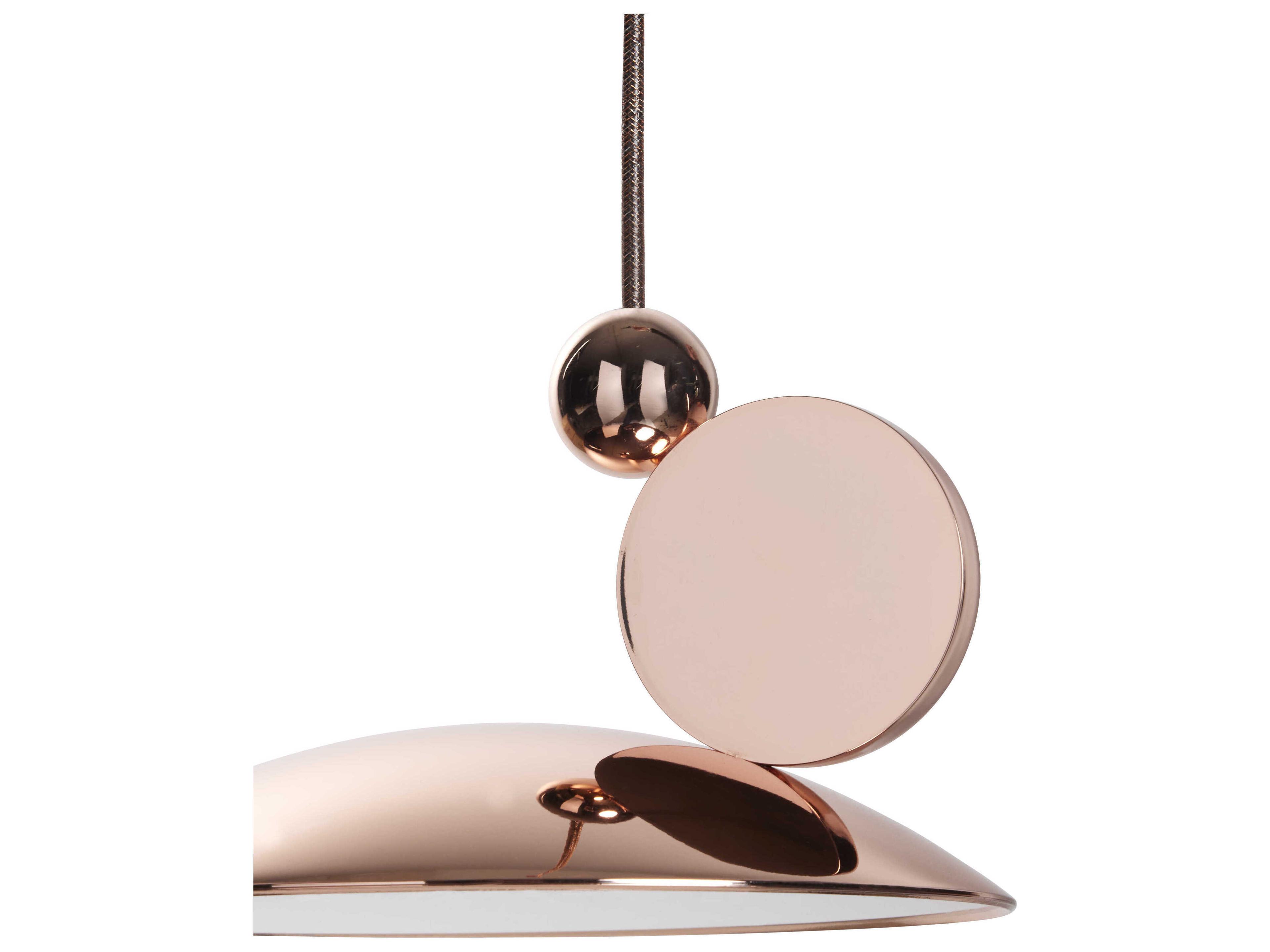 Carpyen Equilibrium Bright Copper Dome Geometric Mini Pendant