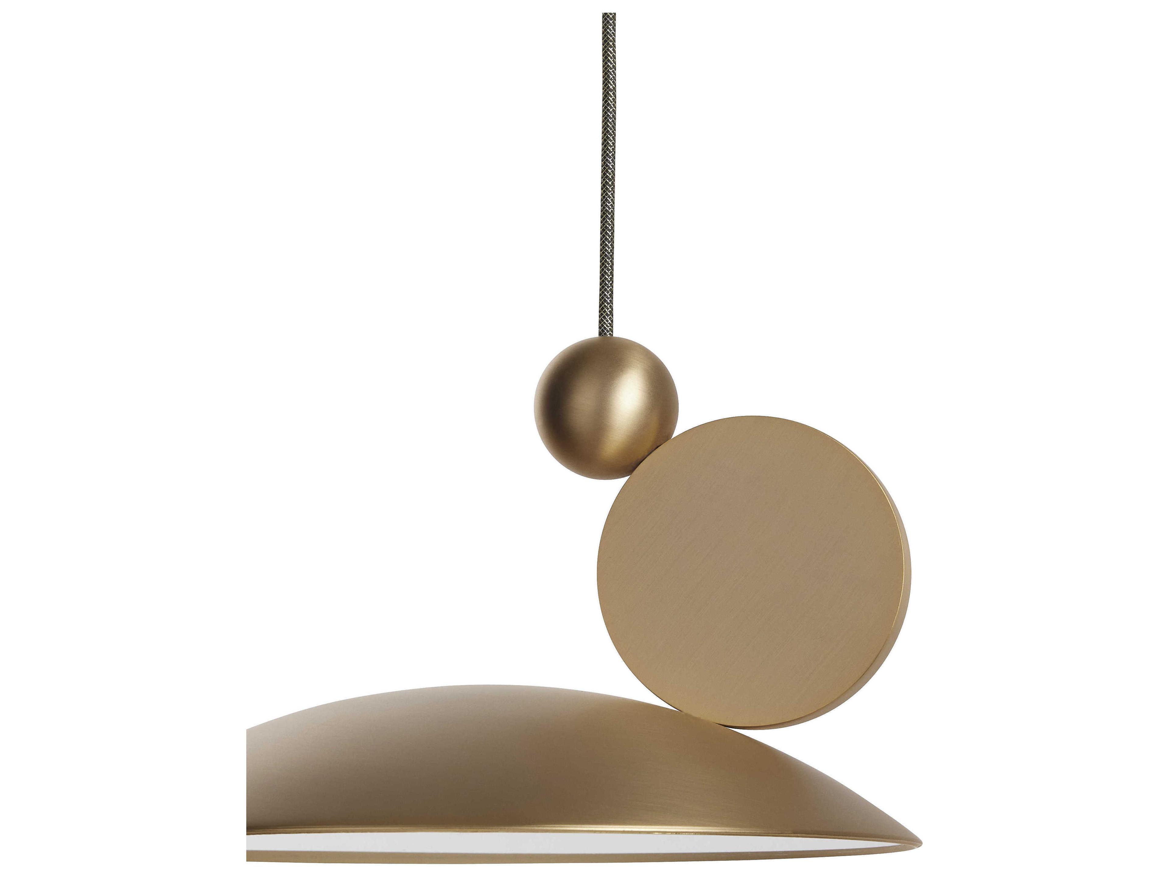 Carpyen Equilibrium Matt Gold Dome Geometric Mini Pendant