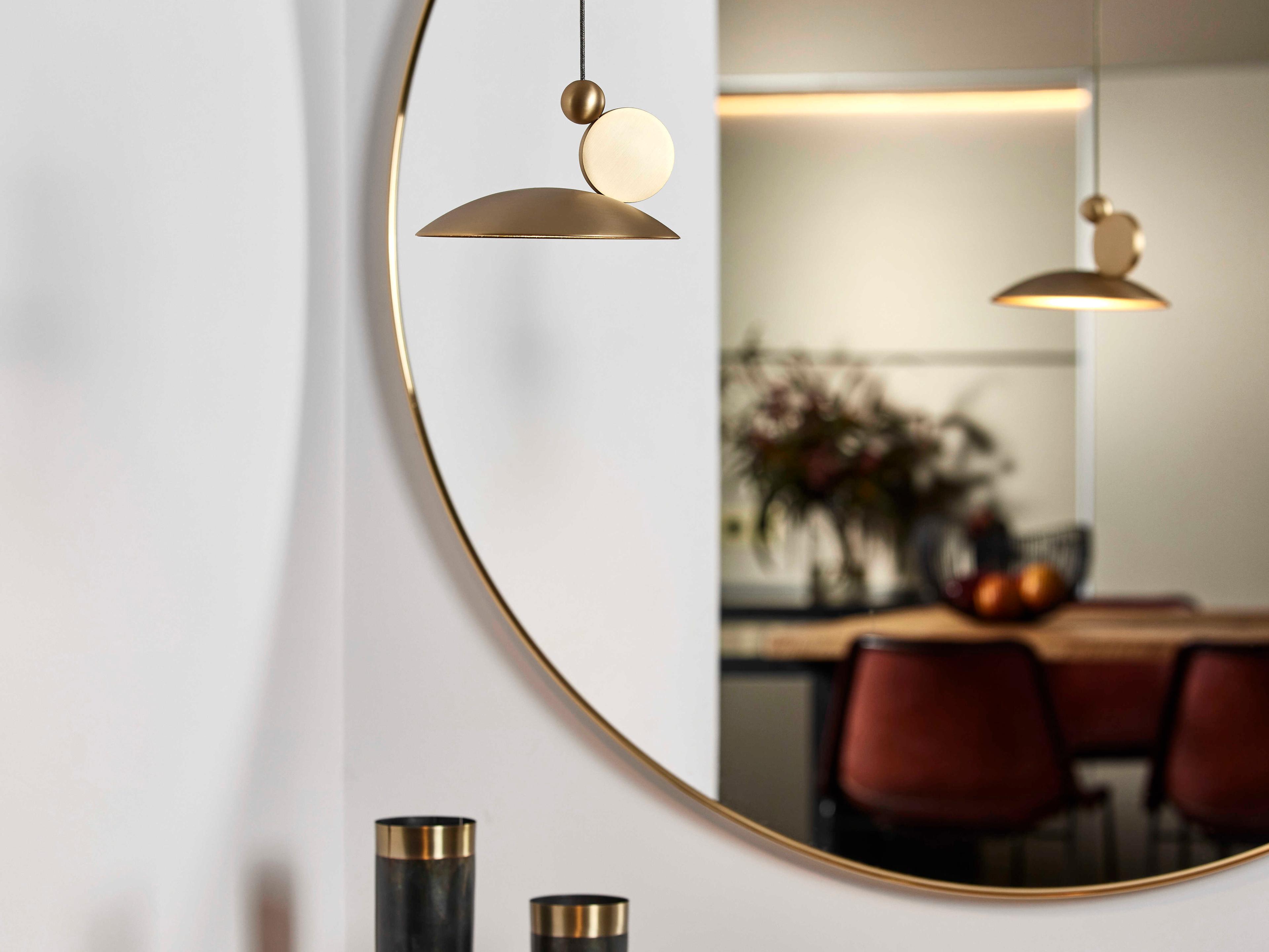 Carpyen Equilibrium Matt Gold Dome Geometric Mini Pendant