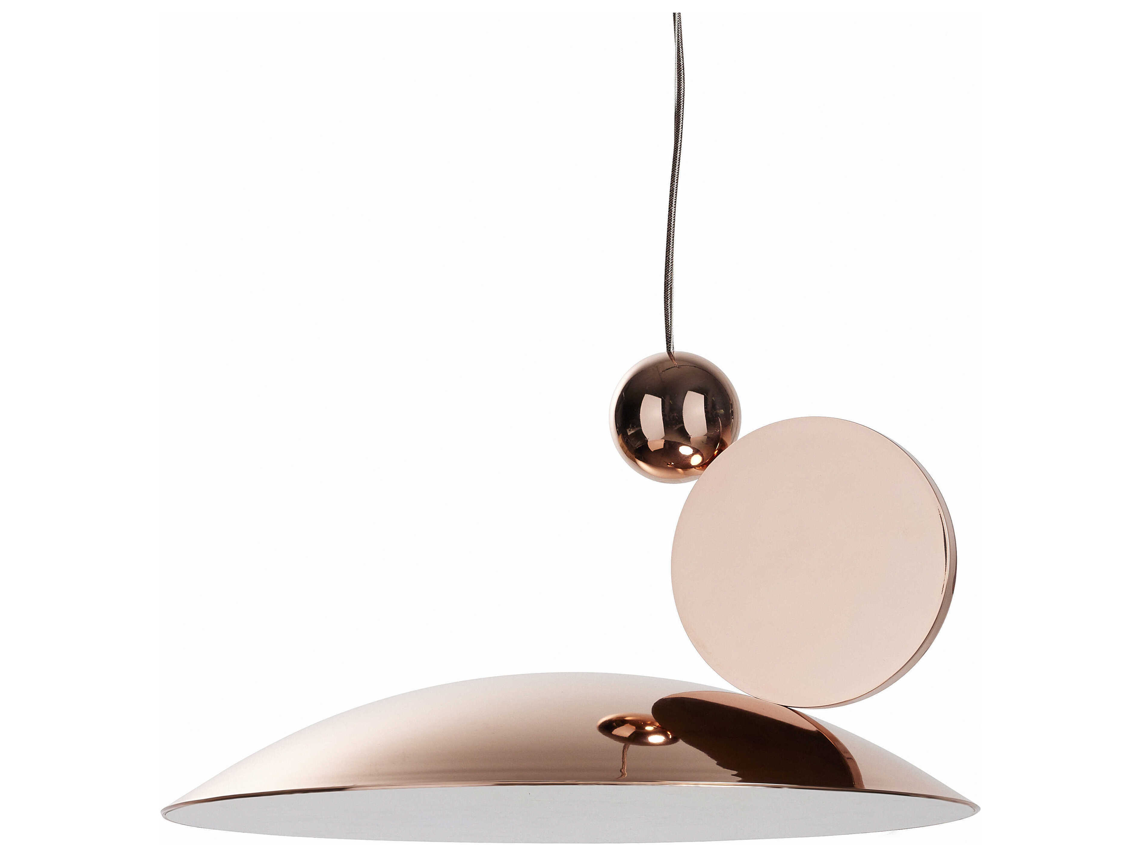 Carpyen Equilibrium Bright Copper Dome Geometric Pendant