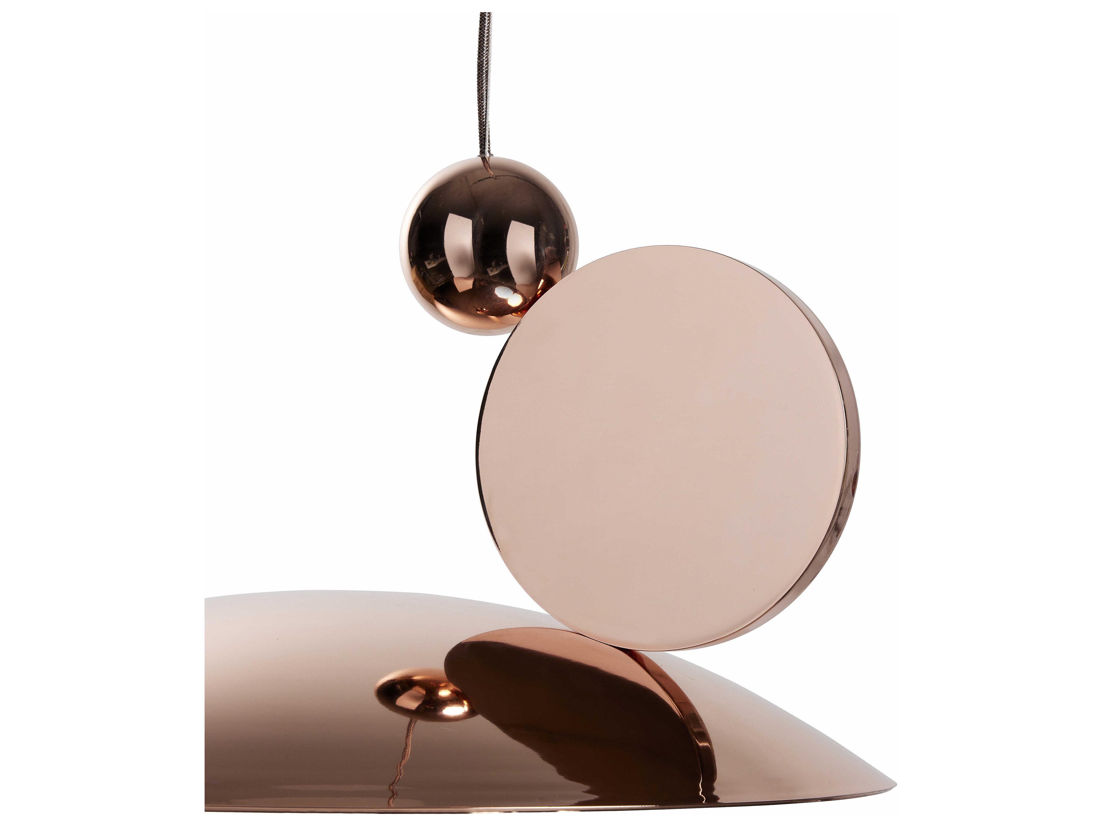 Carpyen Equilibrium Bright Copper Dome Geometric Pendant
