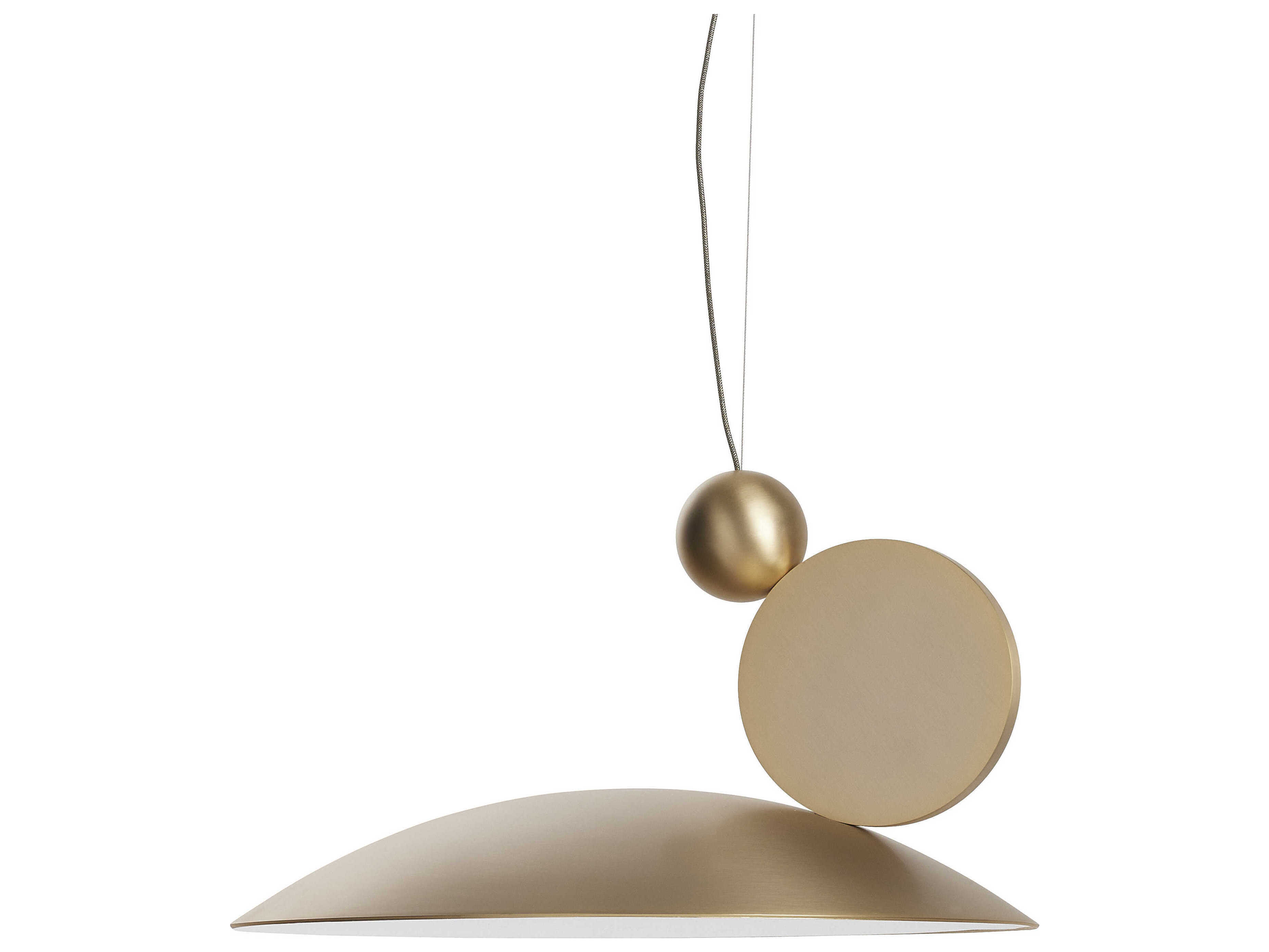 Carpyen Equilibrium Matt Gold Dome Geometric Pendant