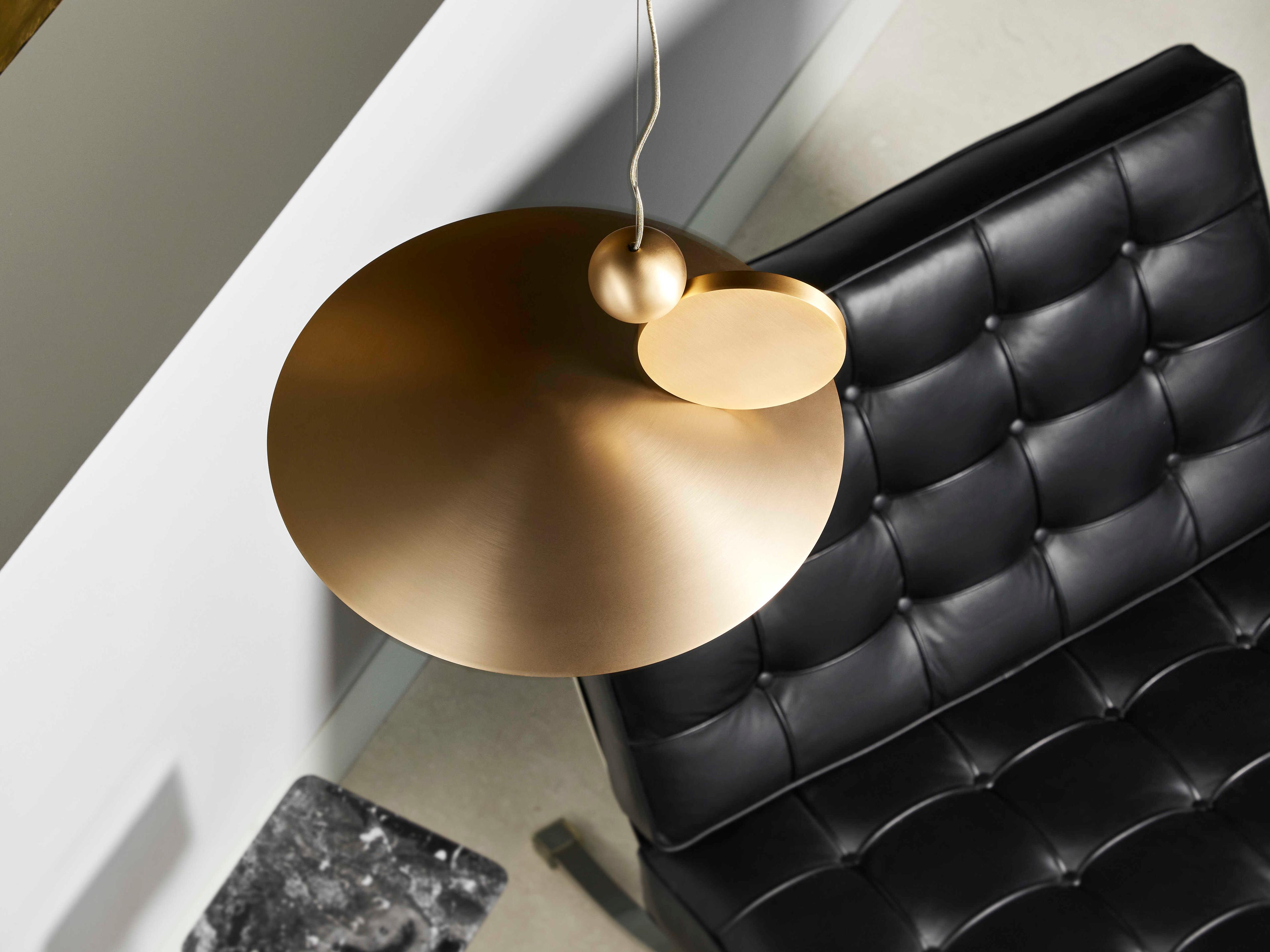 Carpyen Equilibrium Matt Gold Dome Geometric Pendant