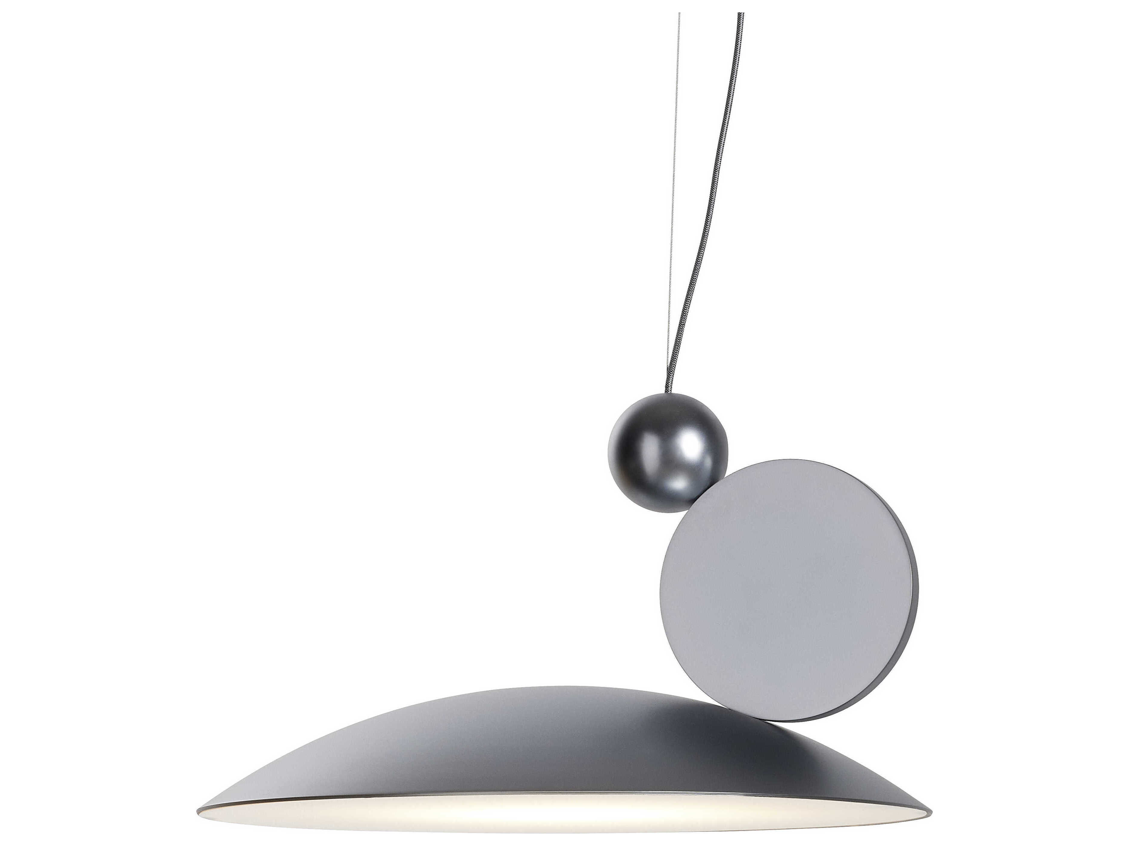 Carpyen Equilibrium Matt Chrome Dome Geometric Pendant