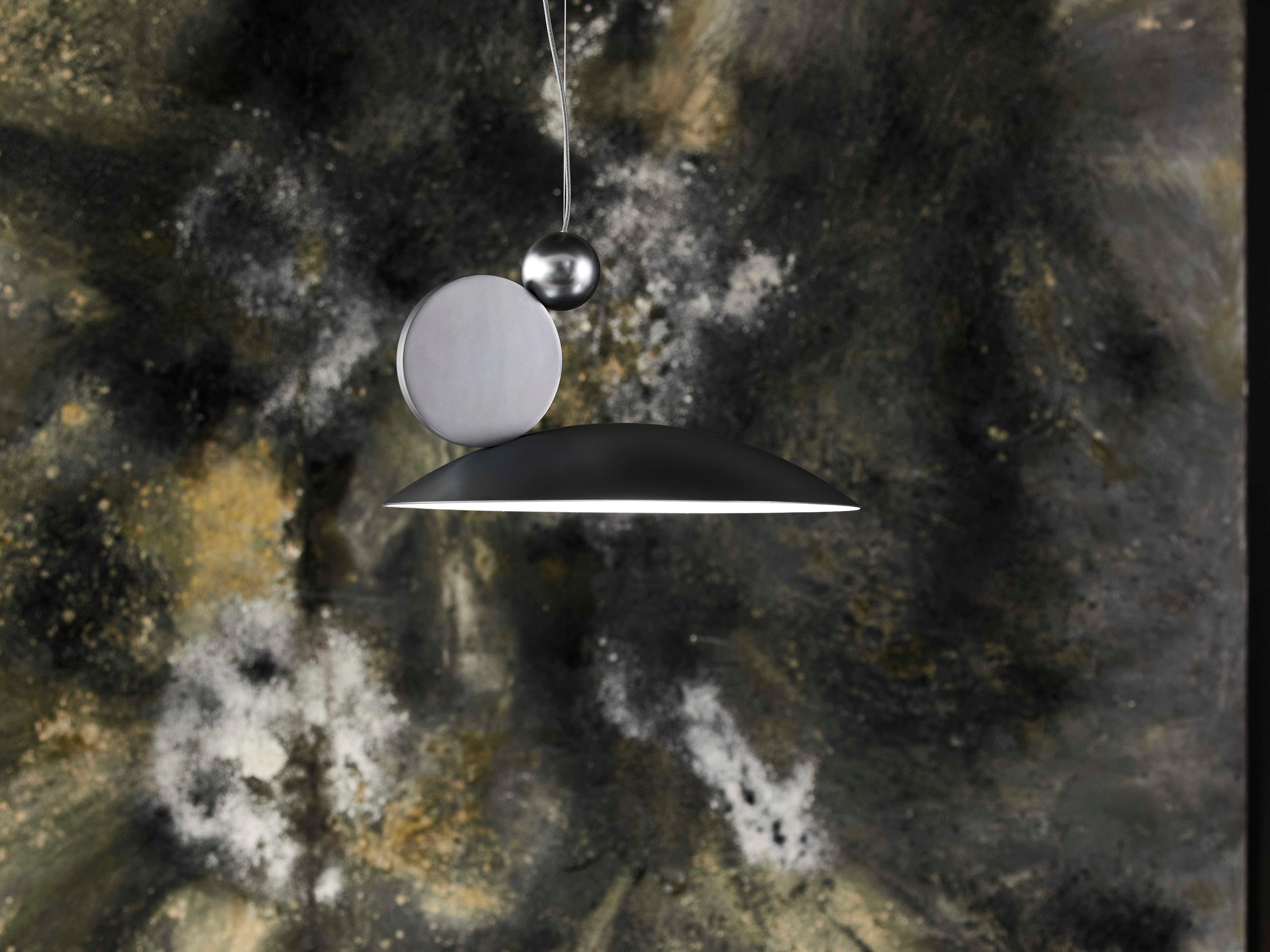 Carpyen Equilibrium Matt Chrome Dome Geometric Pendant