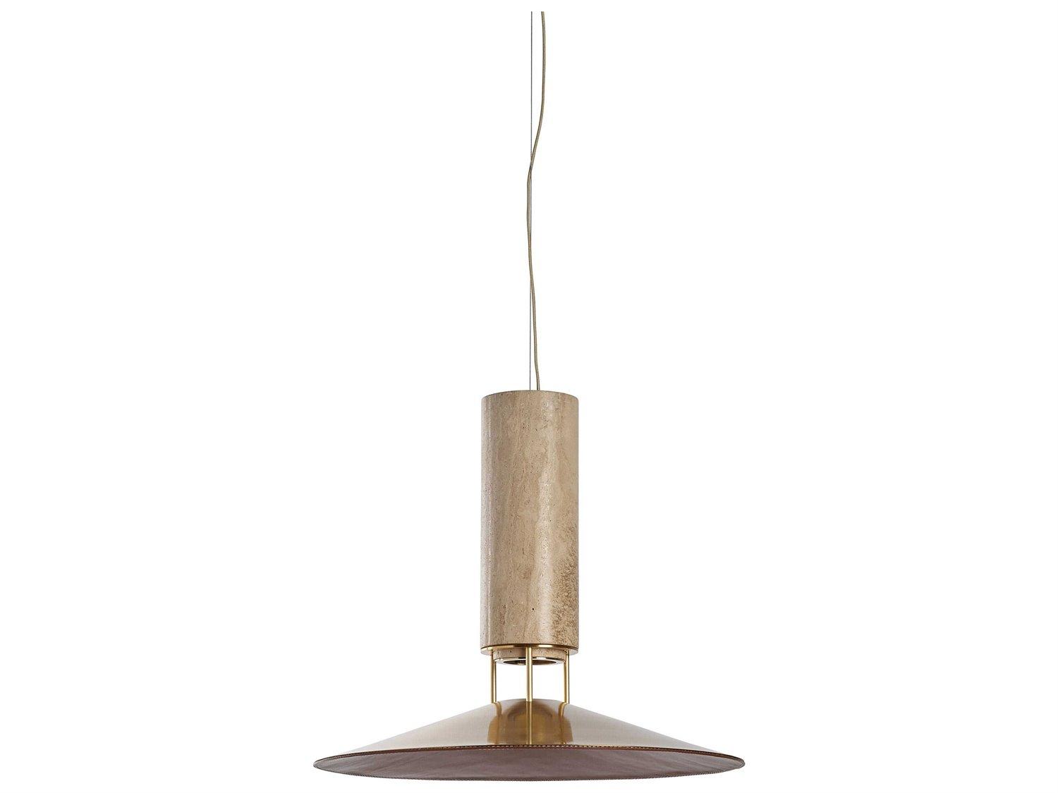 Carpyen Rebound 1-Light Travertine Gold Pendant