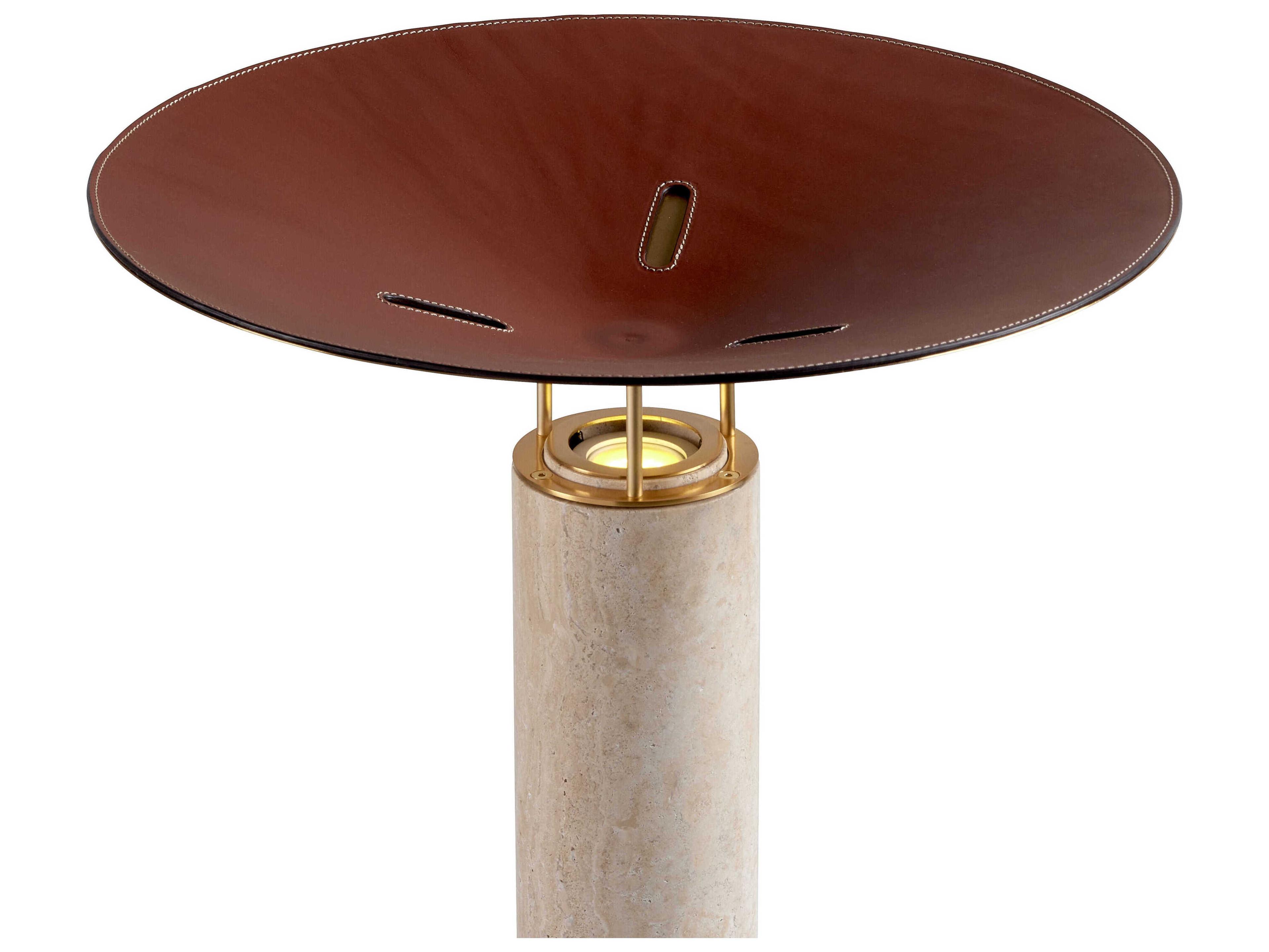 Carpyen Rebound Travertine Off White Table Lamp