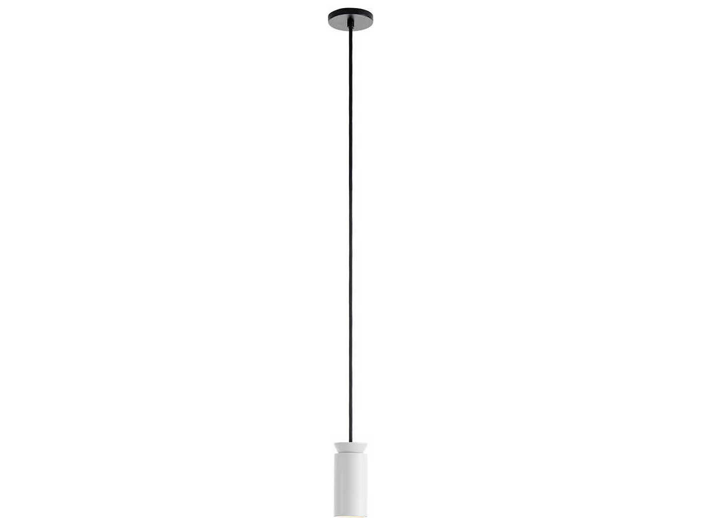 Carpyen Triana 1-Light White Cylinder Mini Pendant