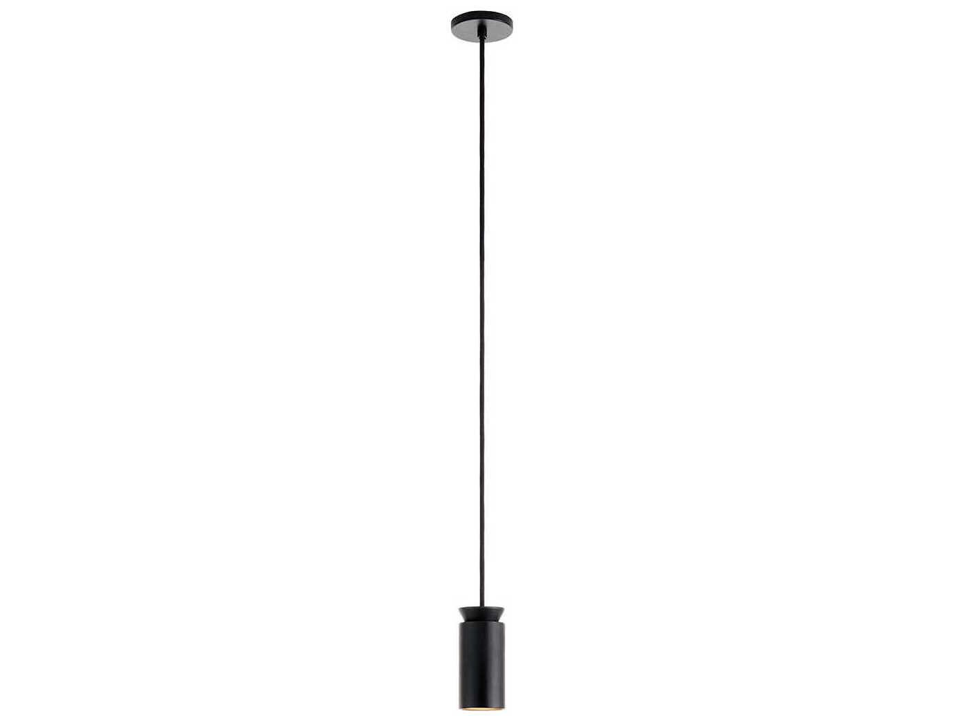 Carpyen Triana 1-Light Black Cylinder Mini Pendant