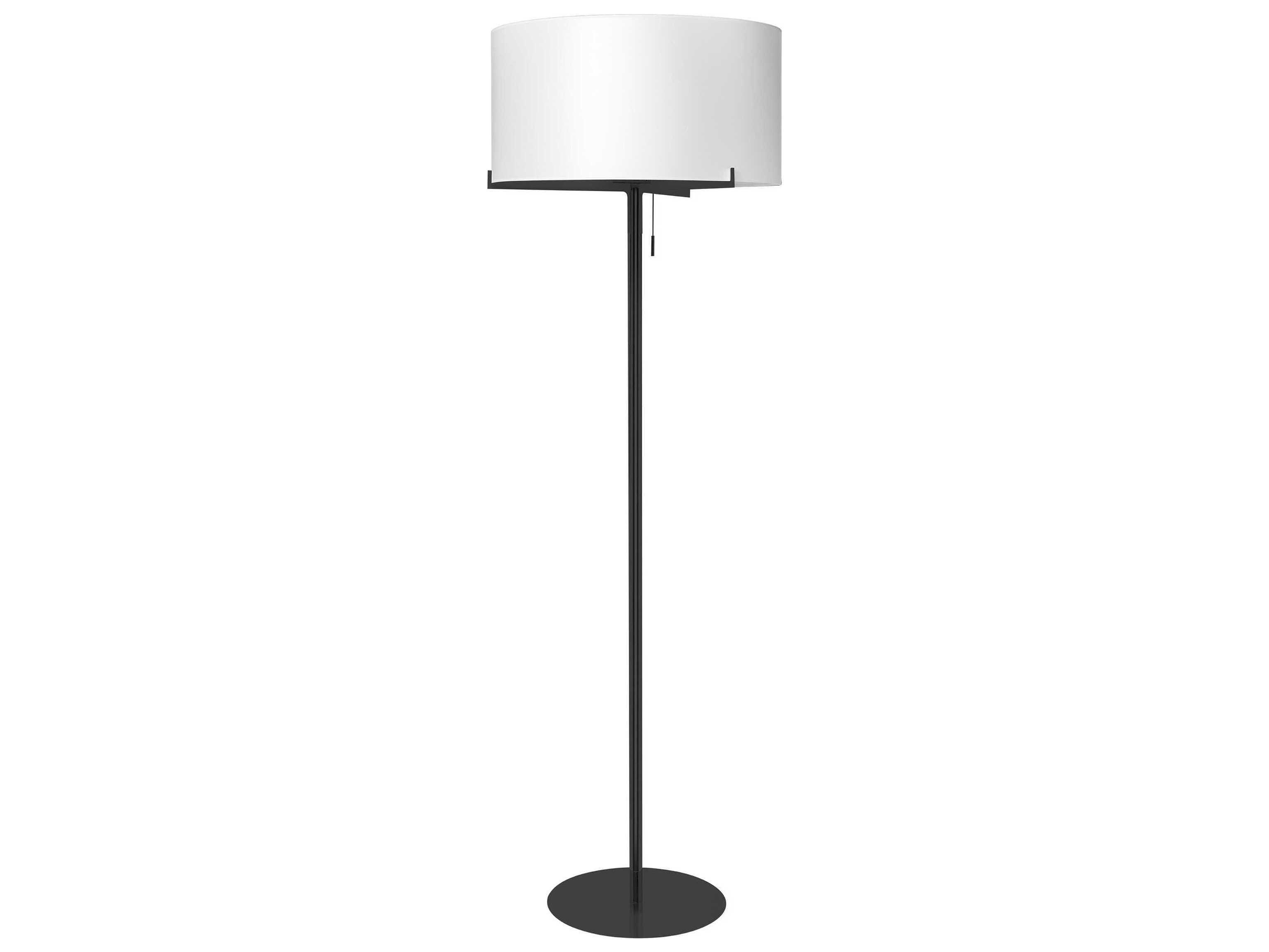 Carpyen Aitana Black White Cotton Floor Lamp