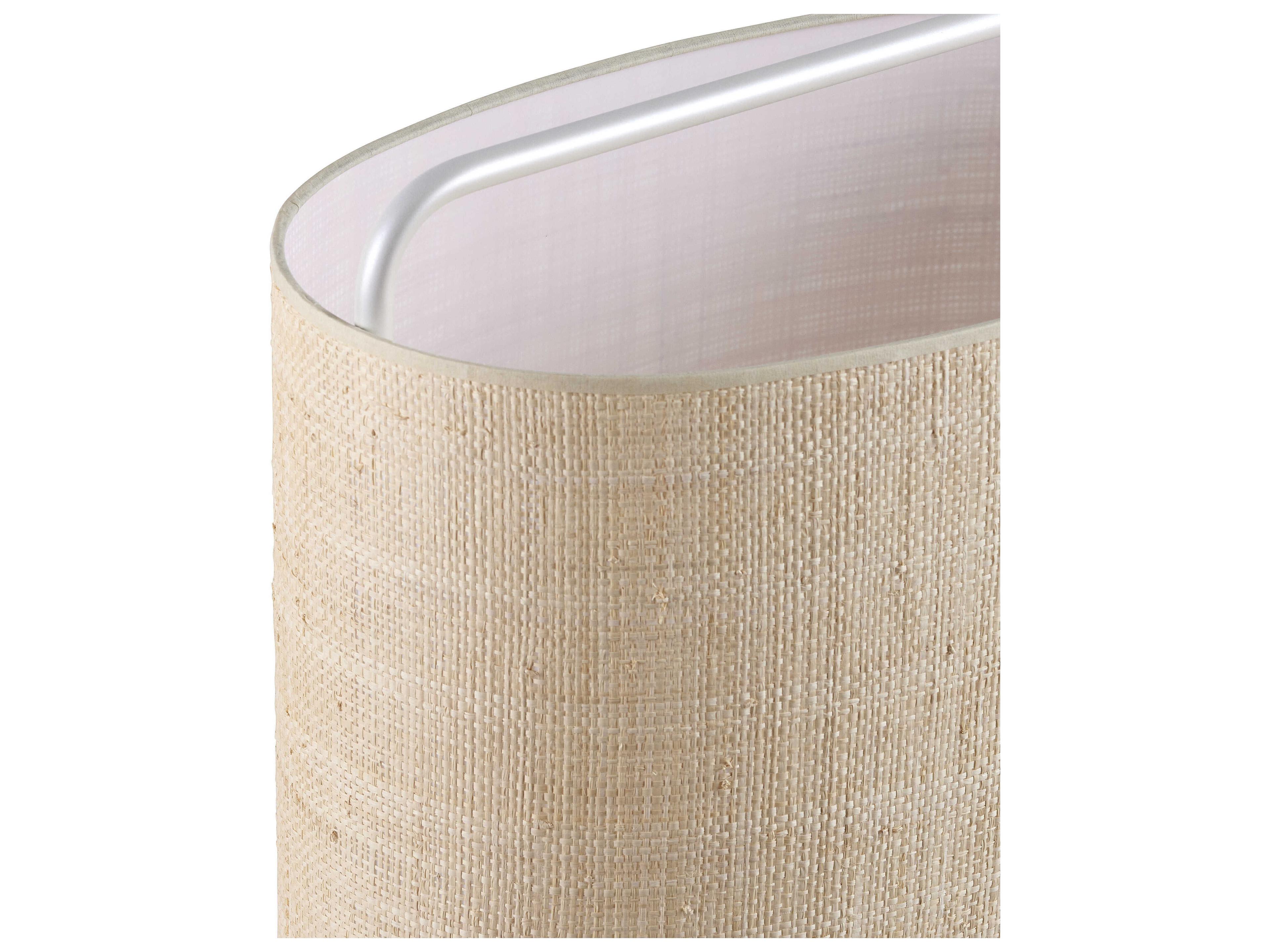 Carpyen Margot Nacre Natural Fiber Off White Table Lamp