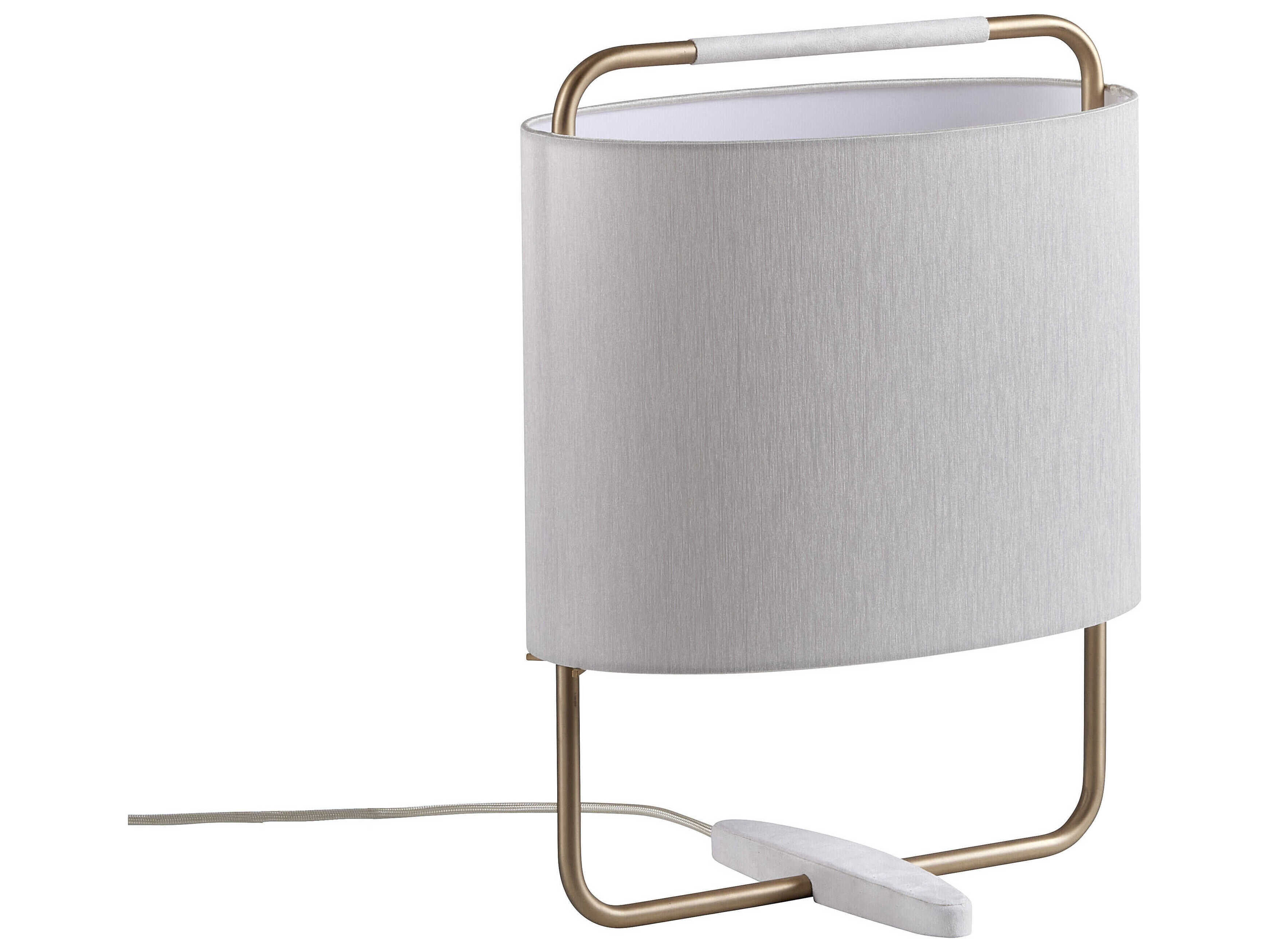 Carpyen Margot Matt Gold Beige Fabric Table Lamp