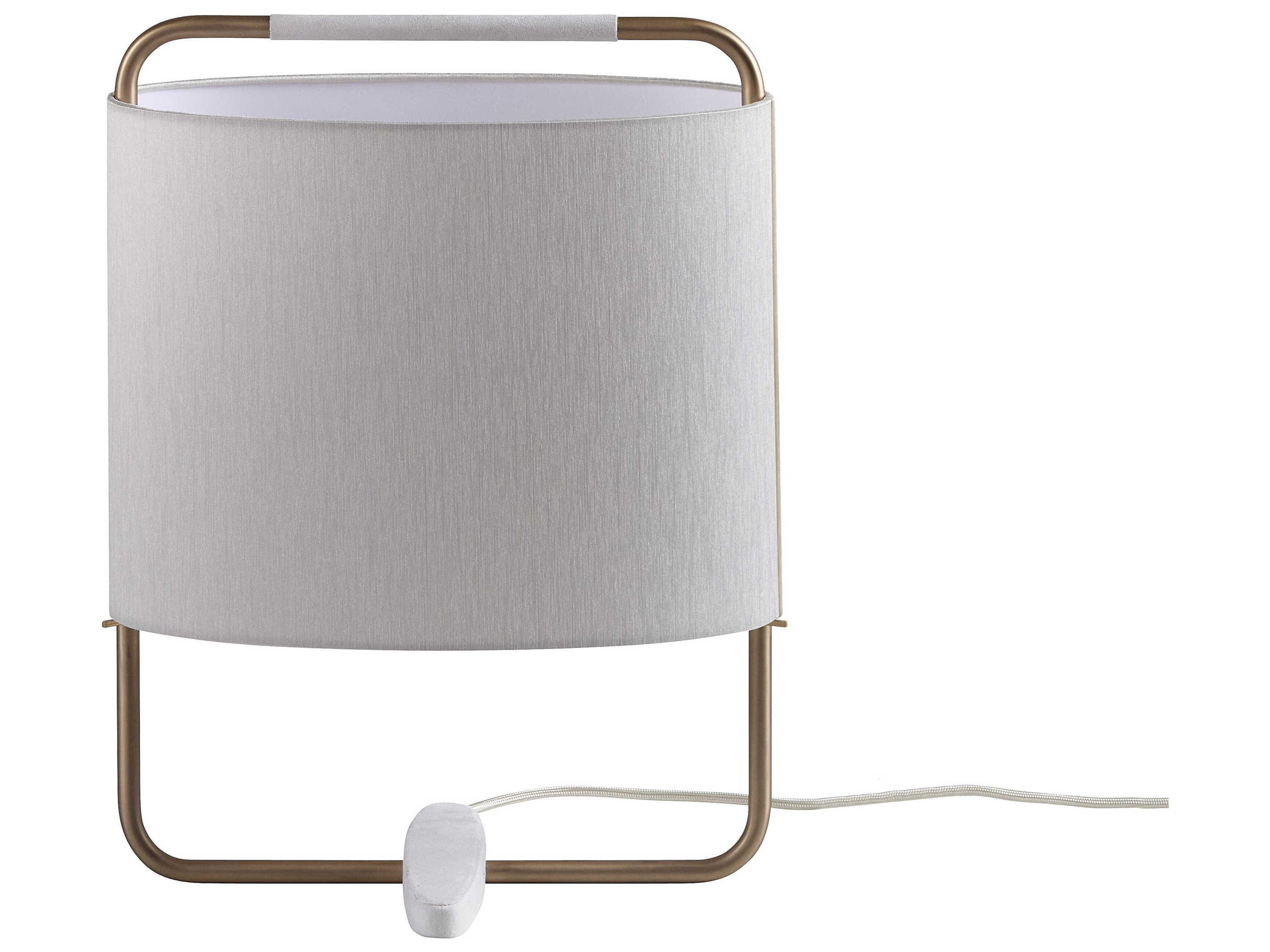 Carpyen Margot Matt Gold Beige Fabric Table Lamp