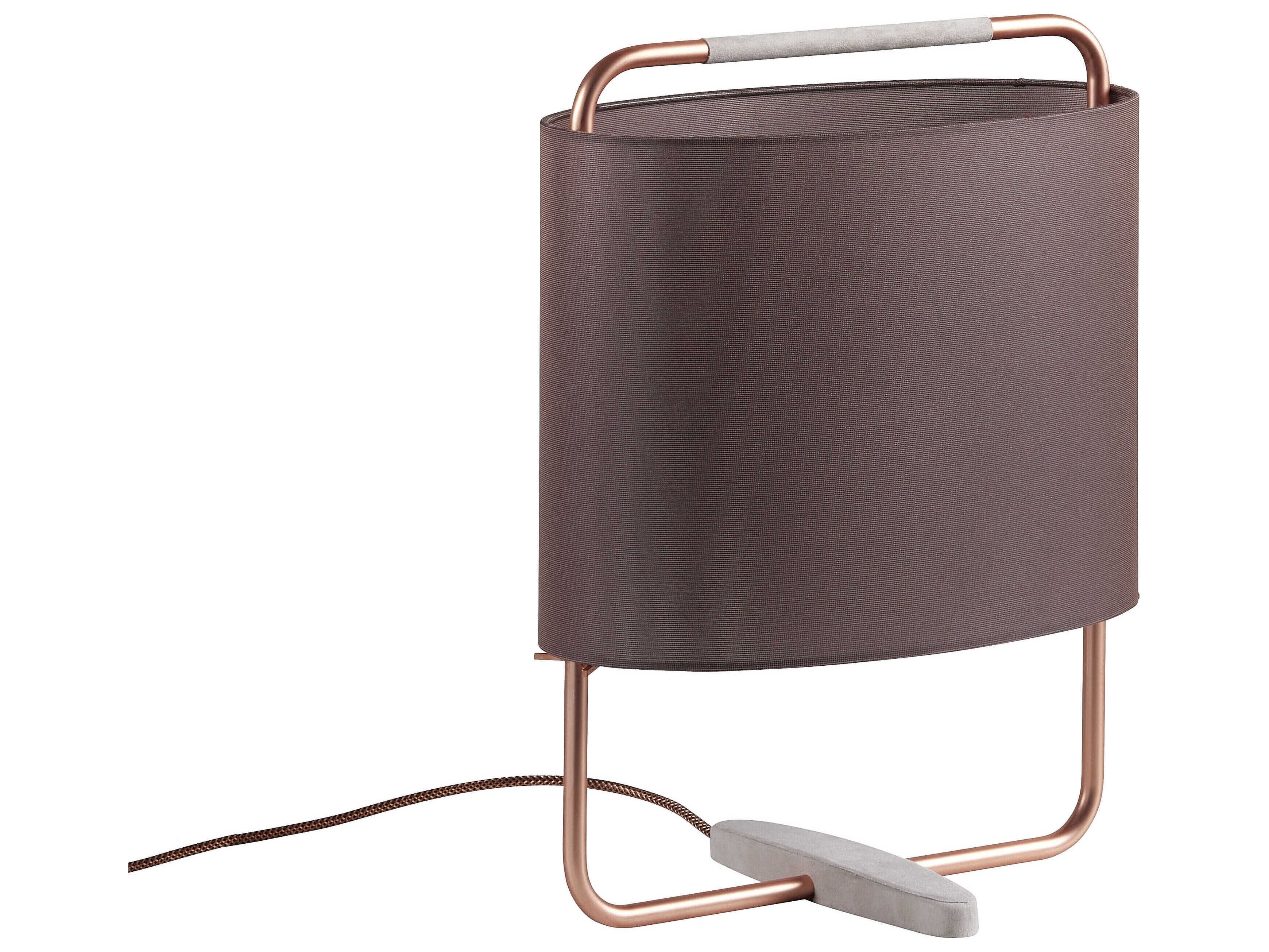 Carpyen Margot Matt Copper Aubergune Fabric Table Lamp