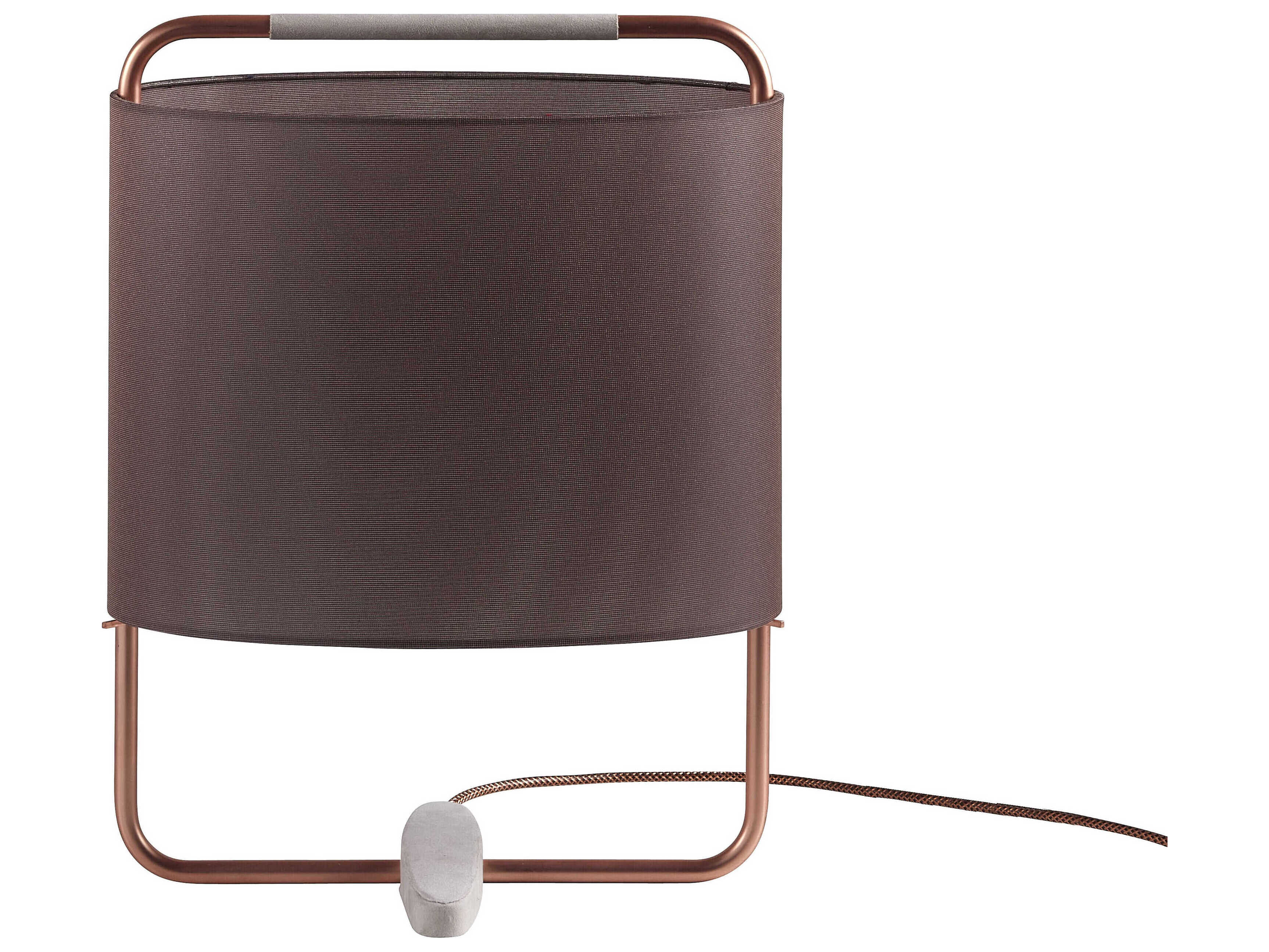 Carpyen Margot Matt Copper Aubergune Fabric Table Lamp