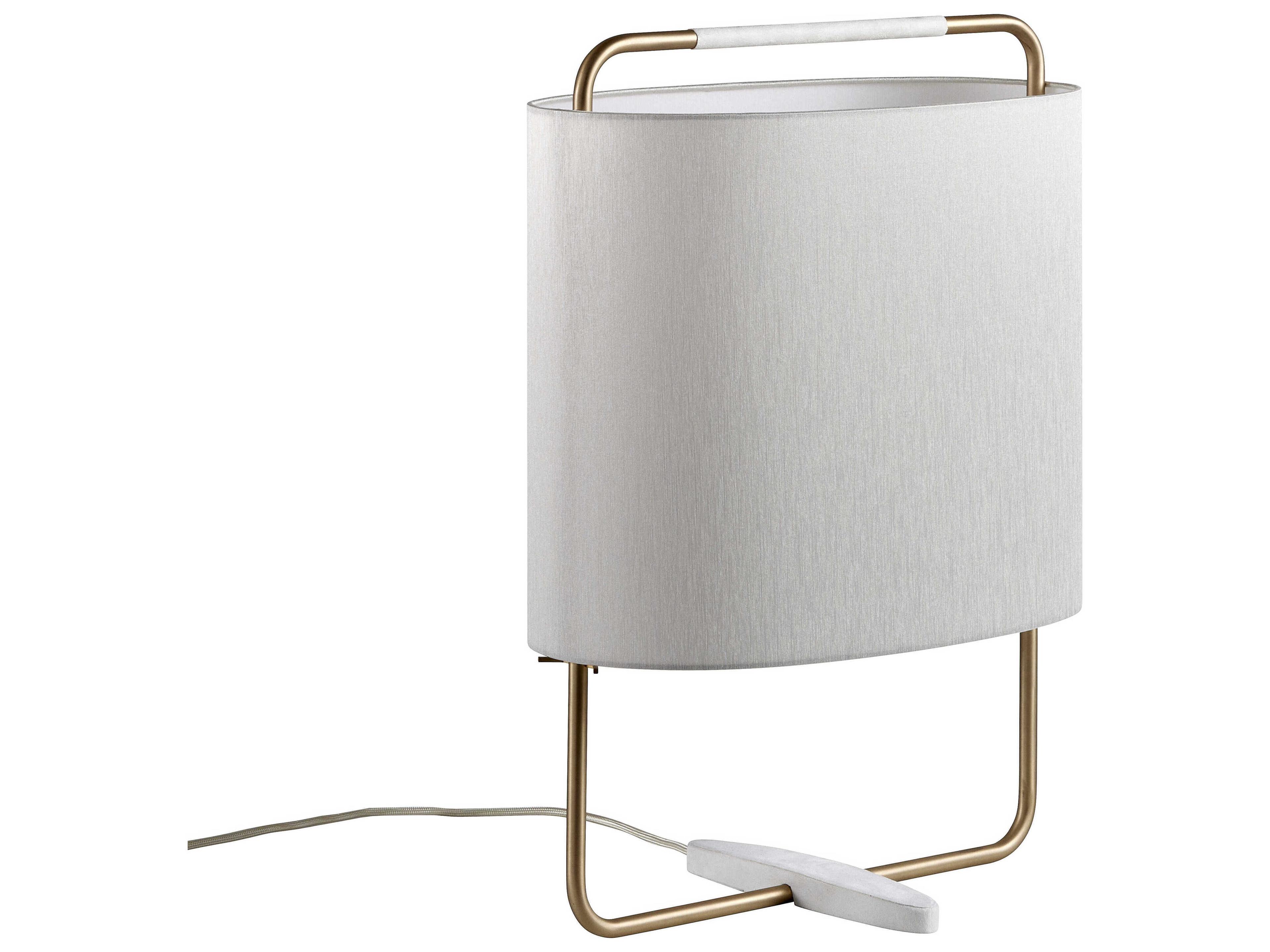 Carpyen Margot Matt Gold Beige Fabric Table Lamp