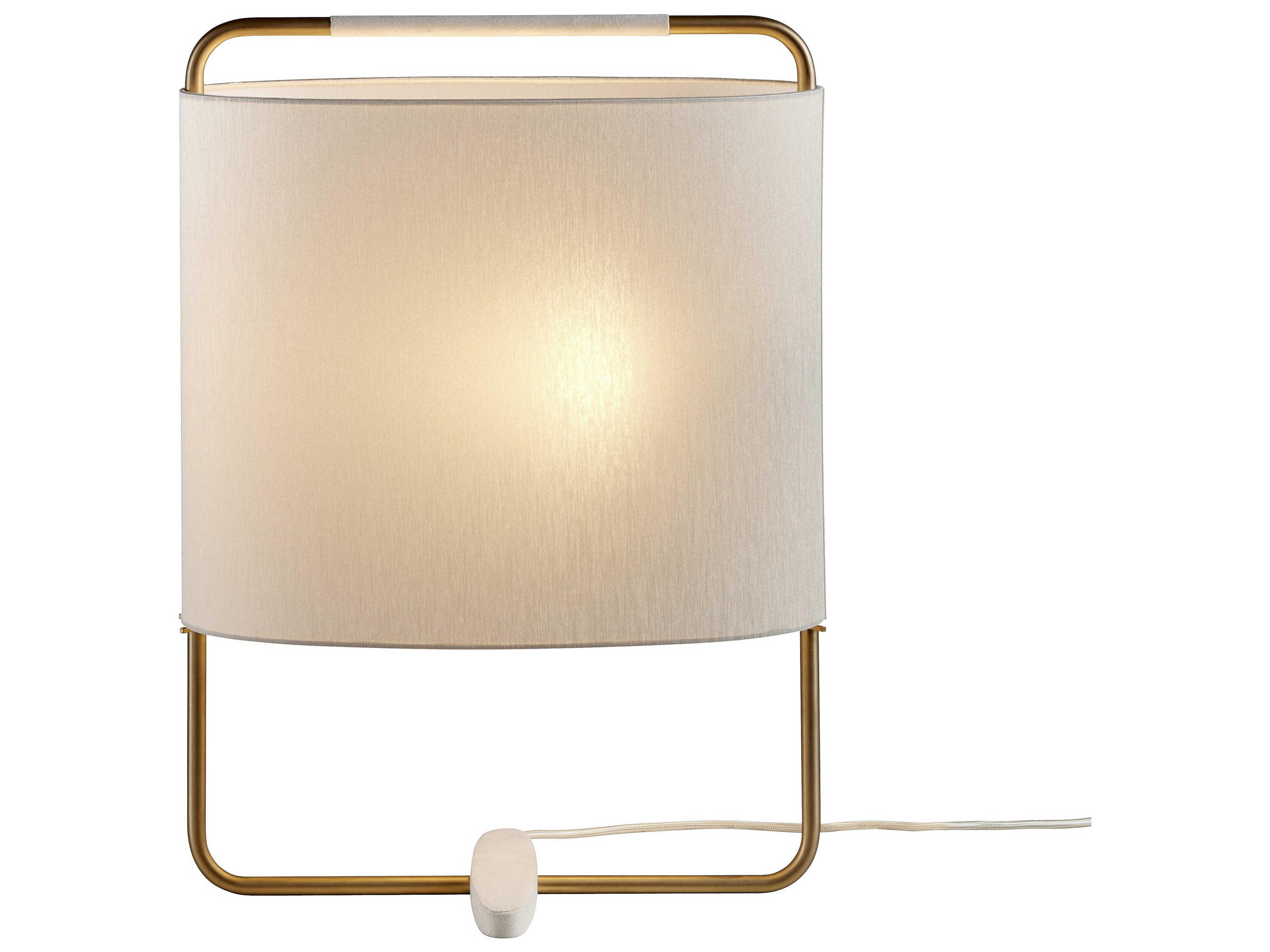 Carpyen Margot Matt Gold Beige Fabric Table Lamp
